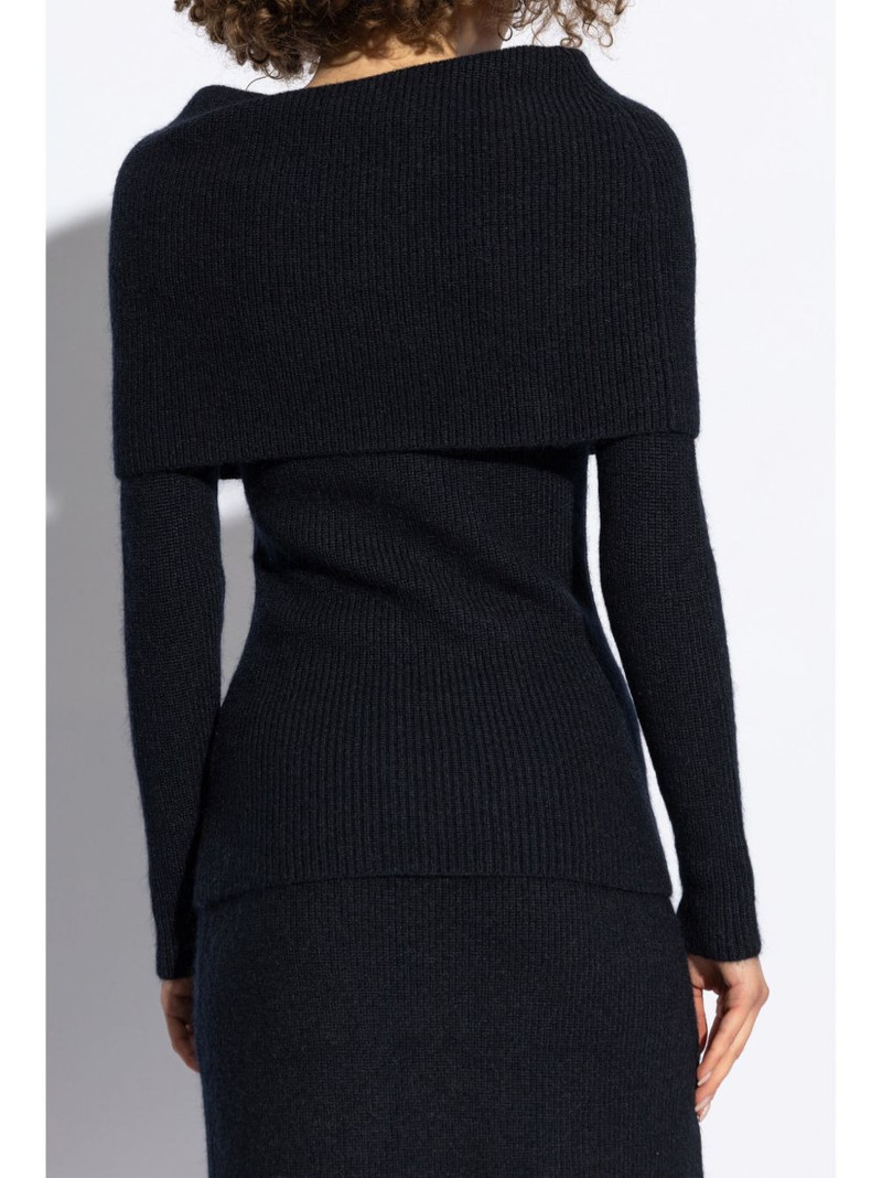off-shoulder ribbed sweater 4