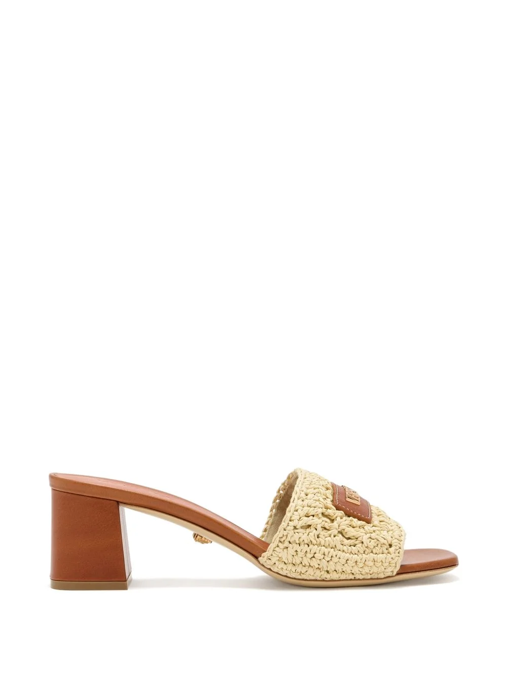 logo-plaque woven sandals - 1