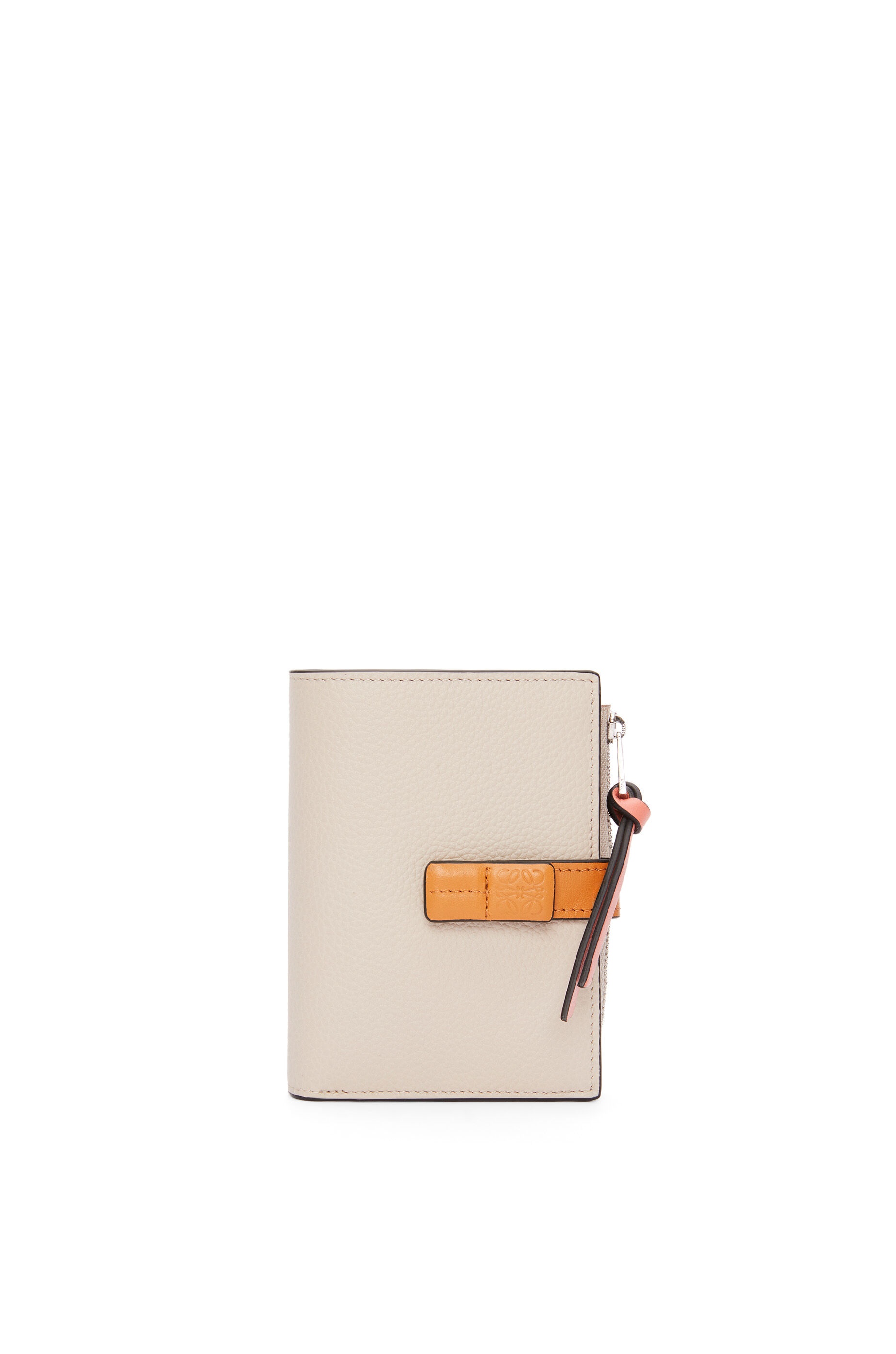 Slim zip bifold wallet in soft grained calfskin - 1