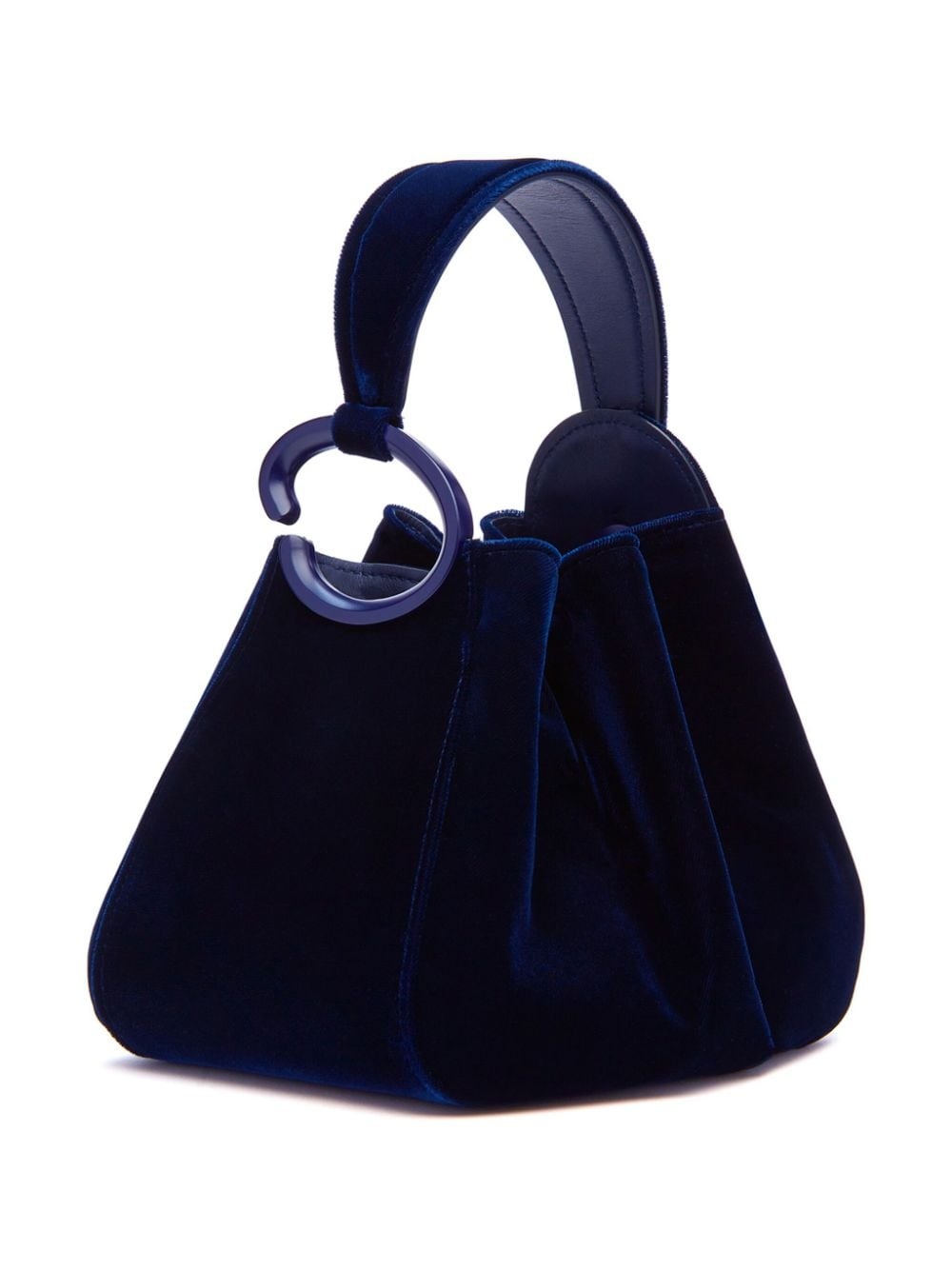 O Handle velvet tote bag - 2