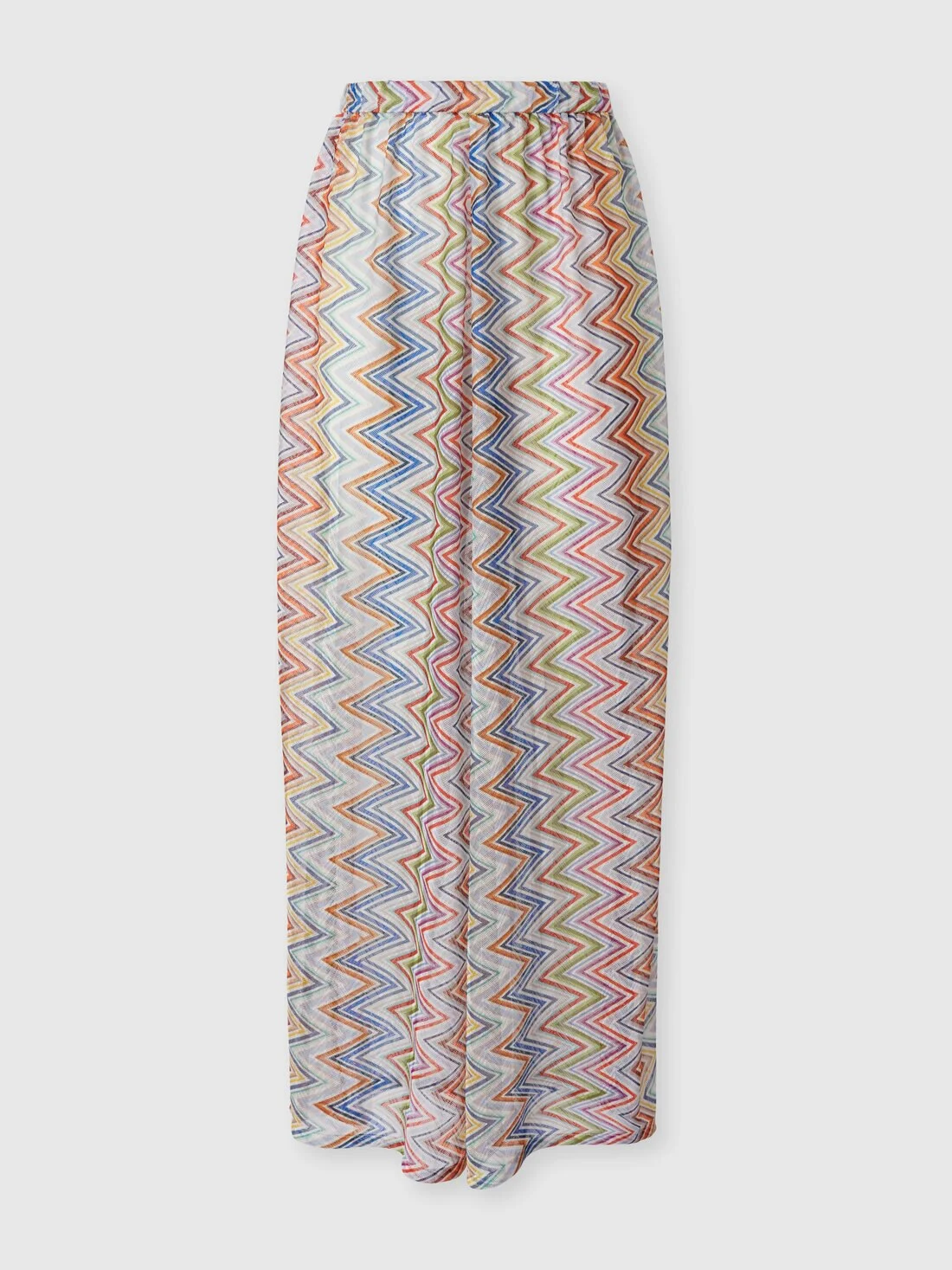 Zig zag printed fabric cover-up trousers - 1