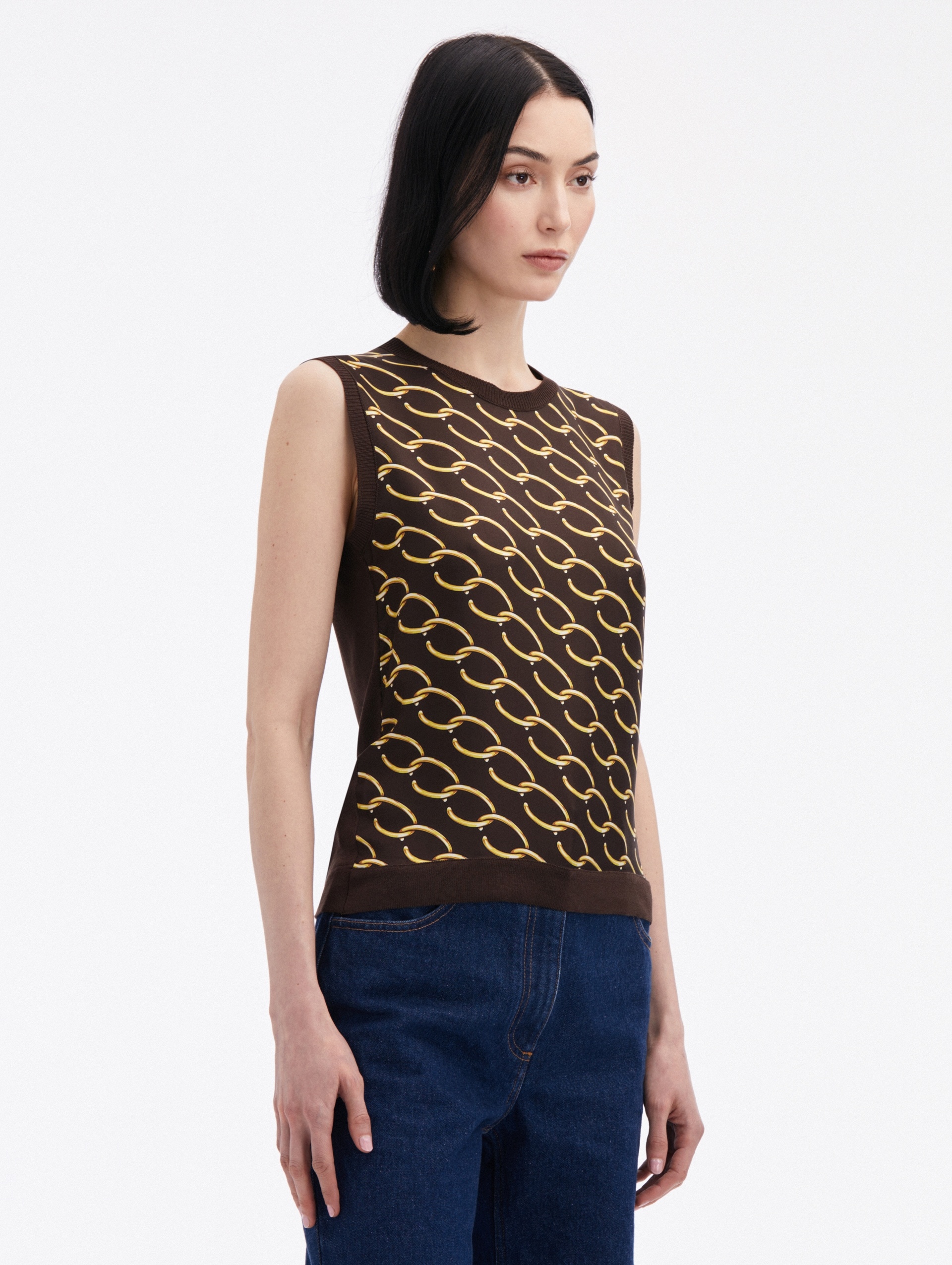 OSCAR CHAIN-LINK INSET TANK - 4