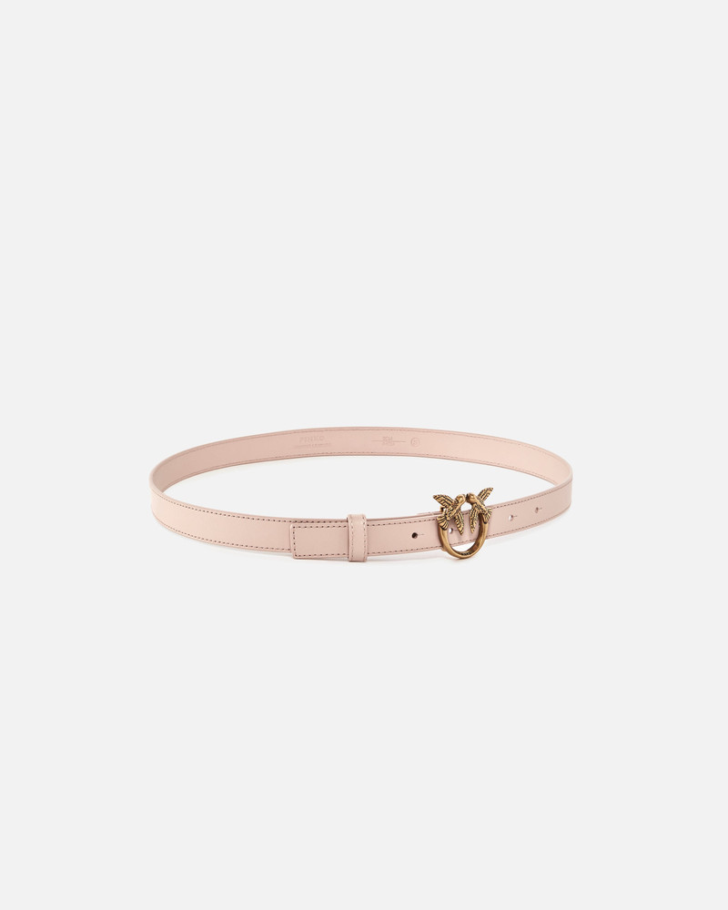 PINKO LOVE BIRDS THIN LEATHER BELT 2CM outlook