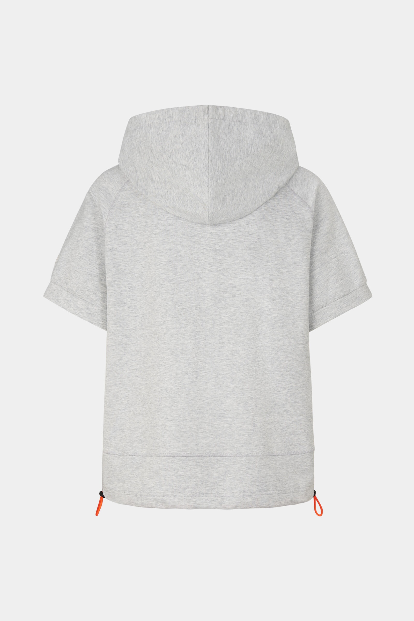 Sharon short-sleeved hoodie in Light gray melange - 6