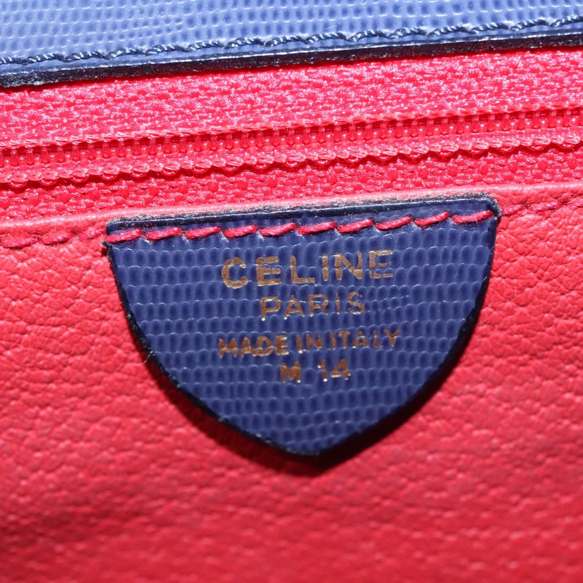 CELINE Hand Bag Suede Leather Purple Gold - 12