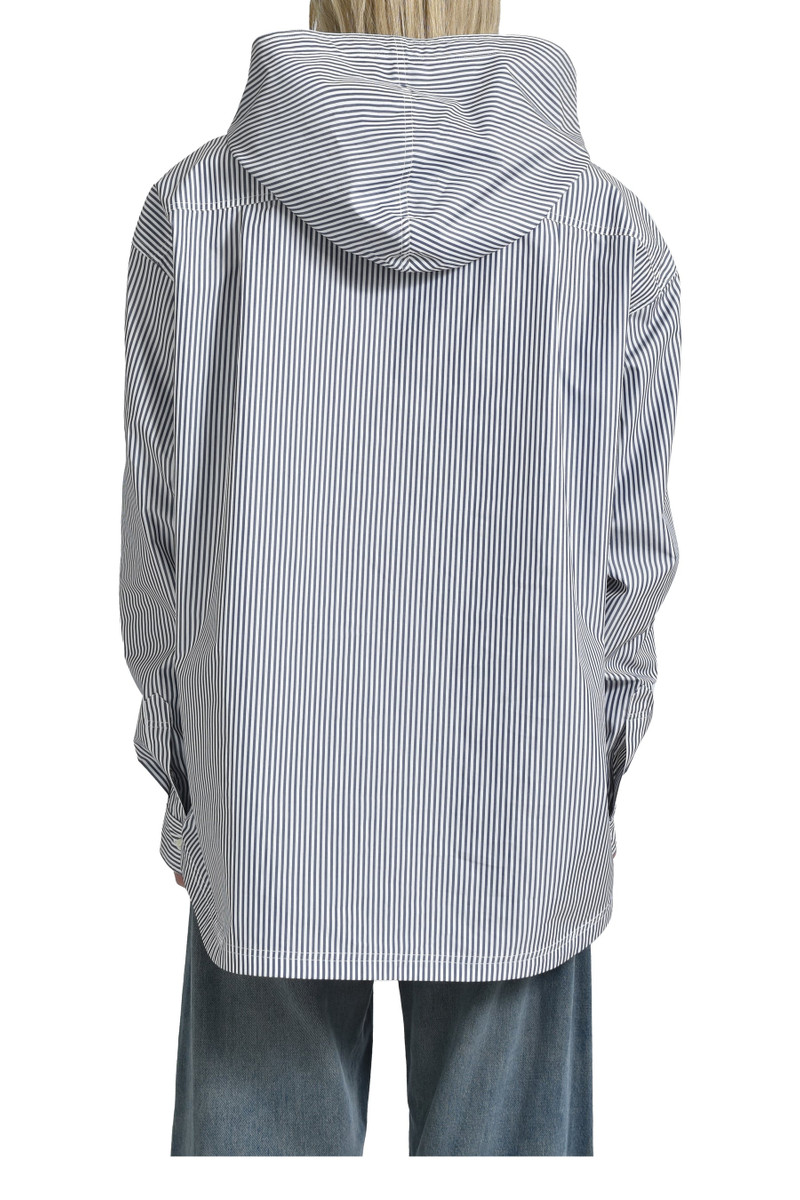 FACETASM HOODED SHIRT / BLU STRIPES outlook
