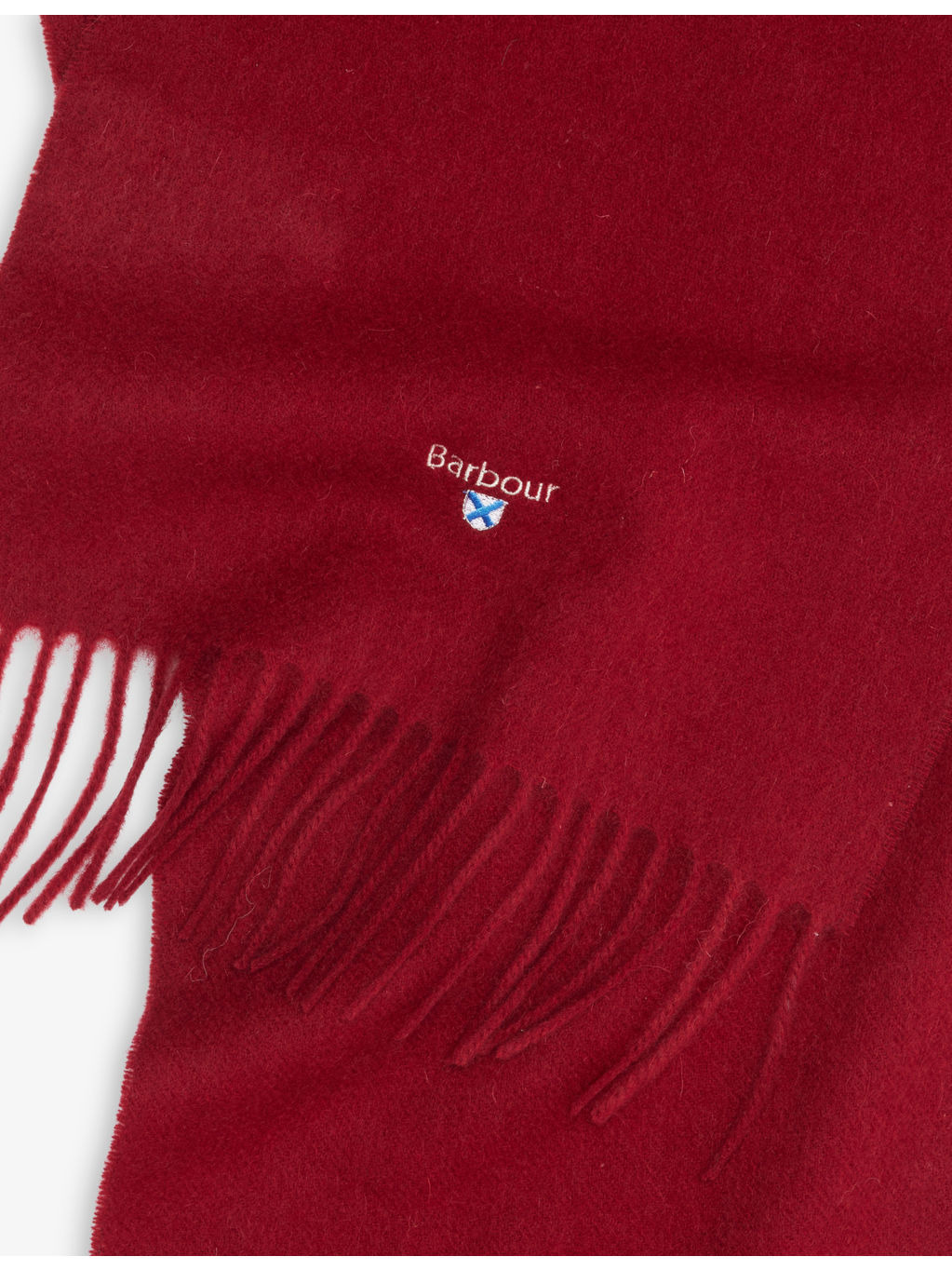Plain Logo-Embroidered Lambswool Scarf - 3