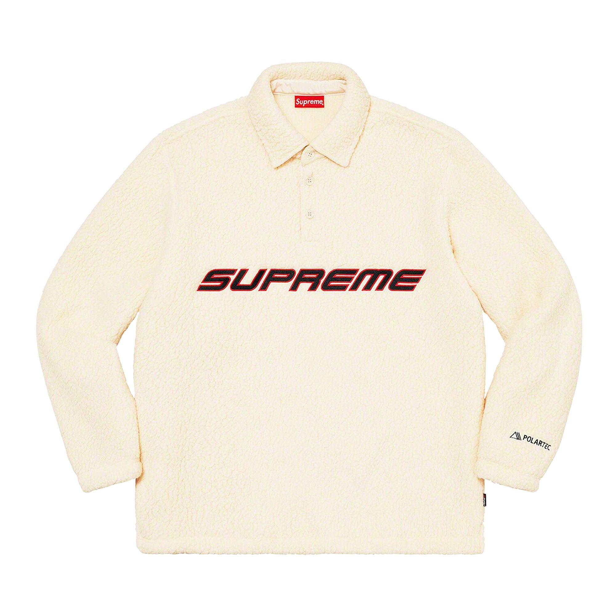 Supreme x Polartec Long-Sleeve Polo 'Natural' - 1
