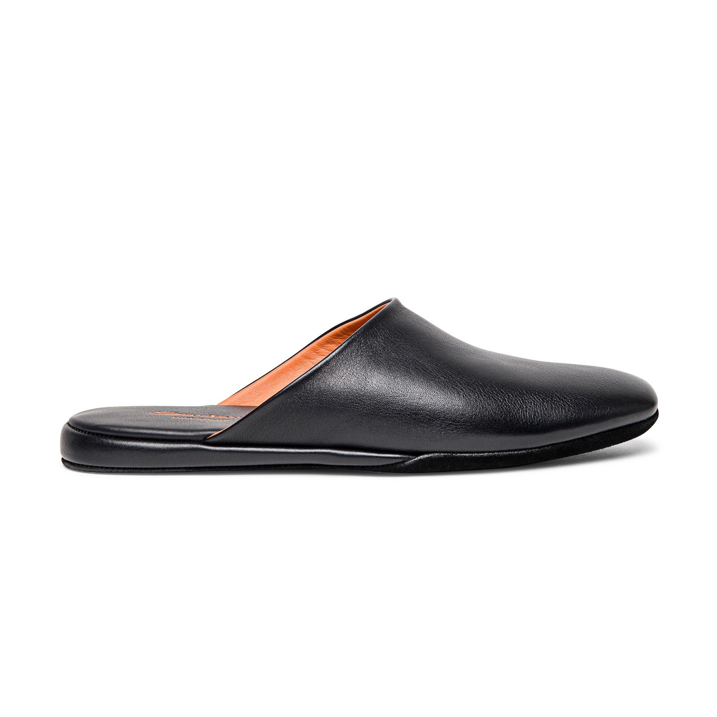 Men’s black leather slipper - 1