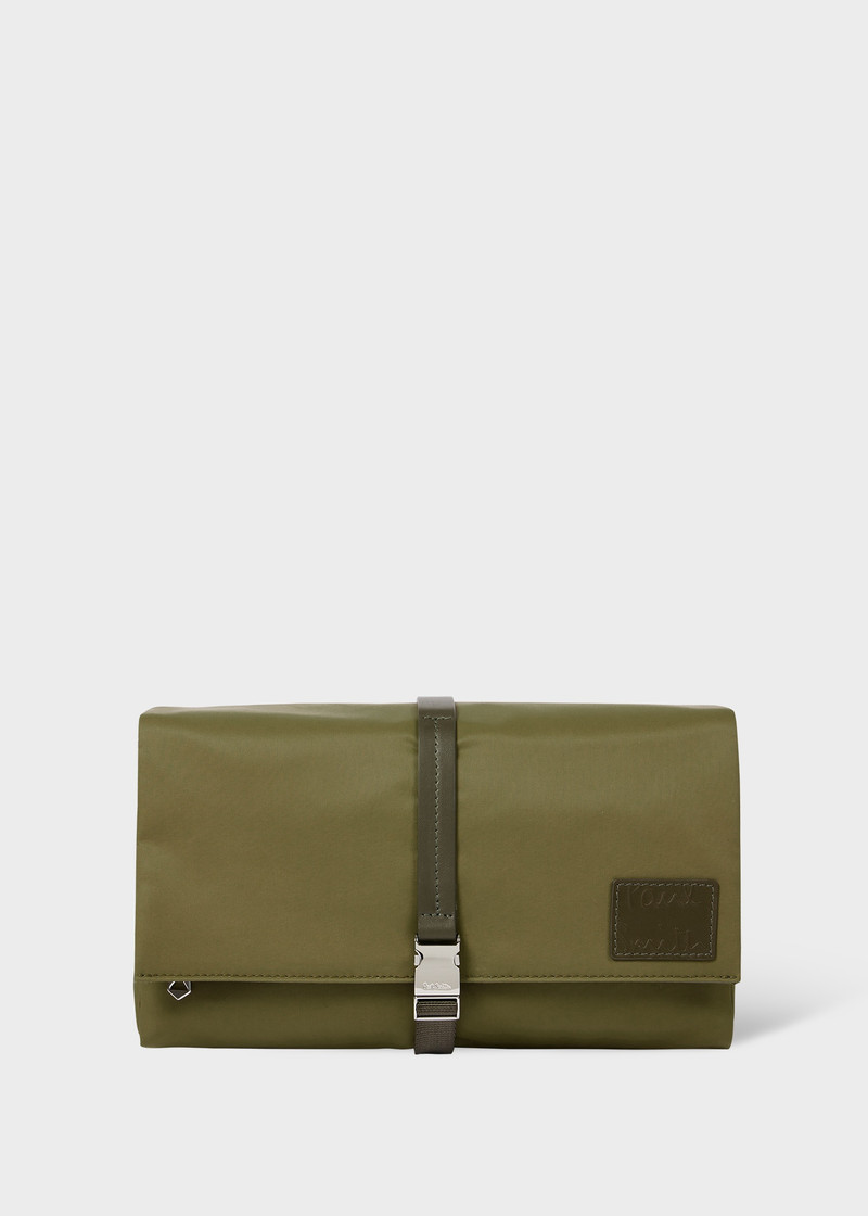 Khaki Fold Out Wash Bag 1