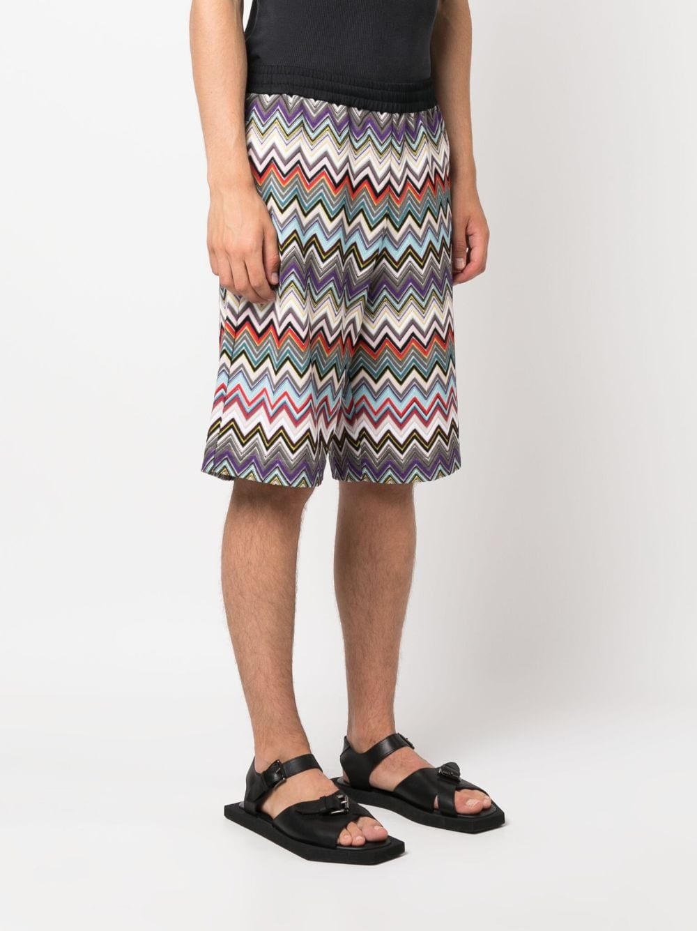zigzag-woven bermuda shorts - 4