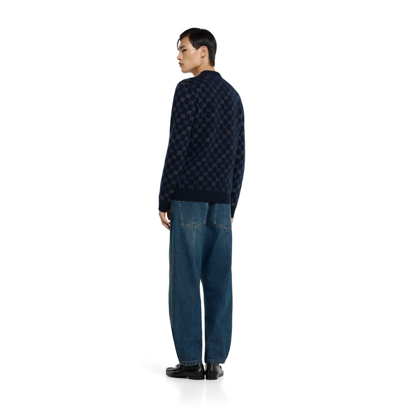 GG double wool knit sweater 5