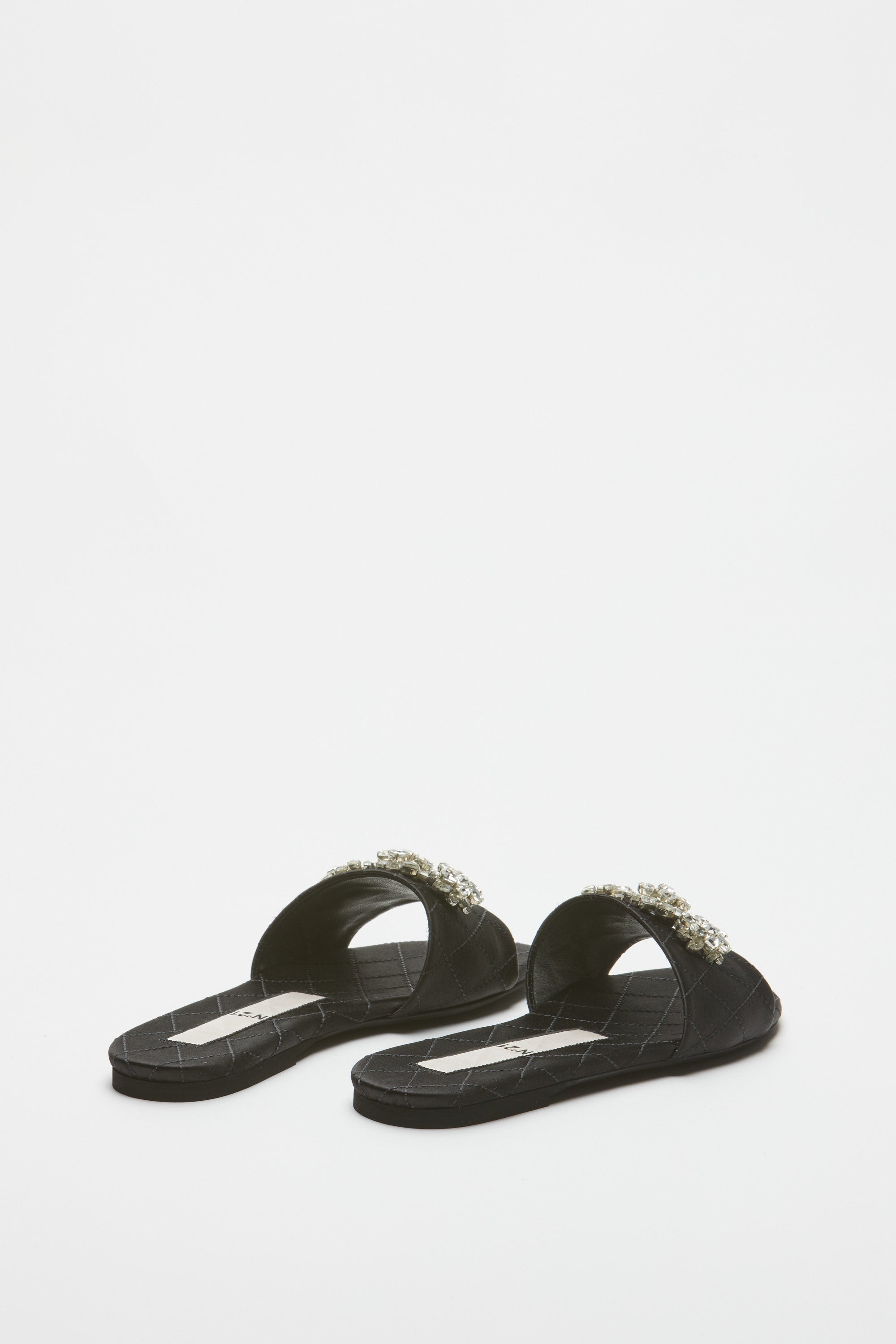 CRYSTAL-EMBELLISHED SLIDE SANDALS - 3