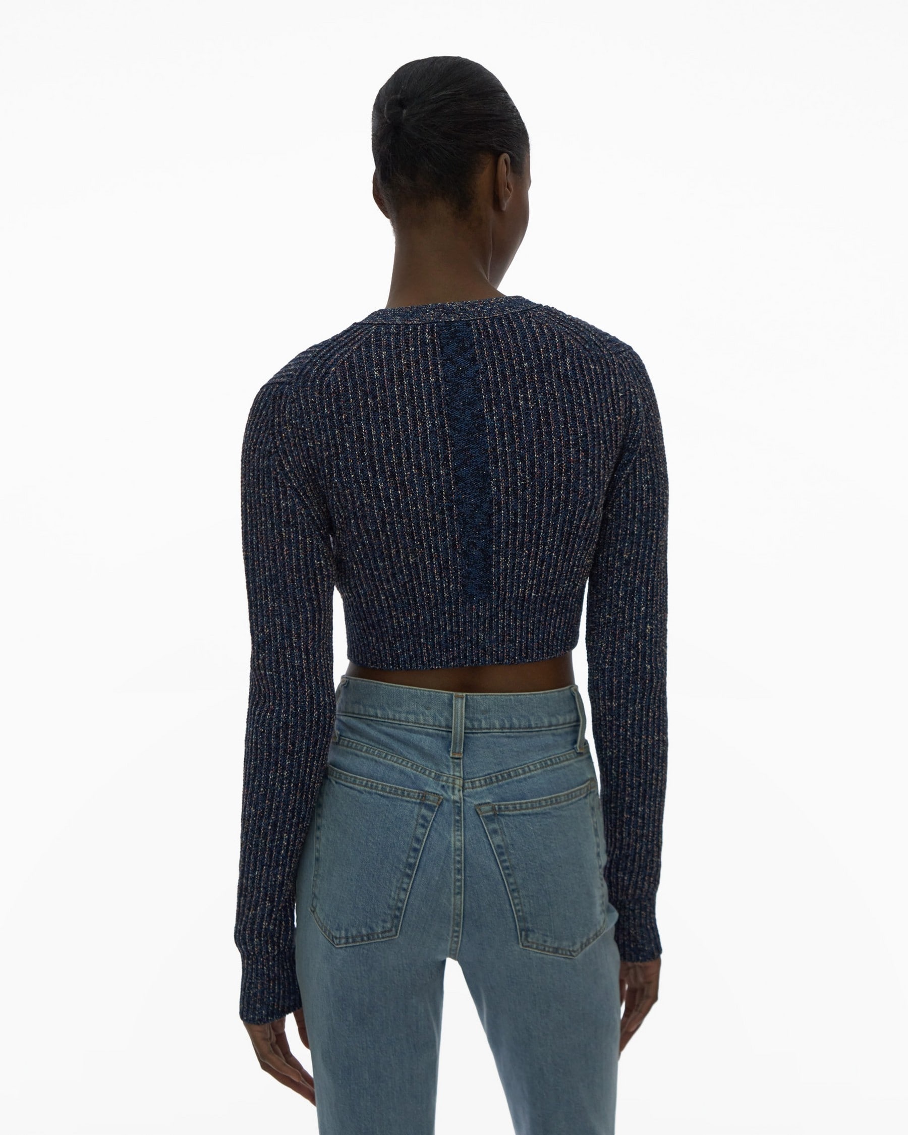 CROPPED SLUB CARDIGAN - 4