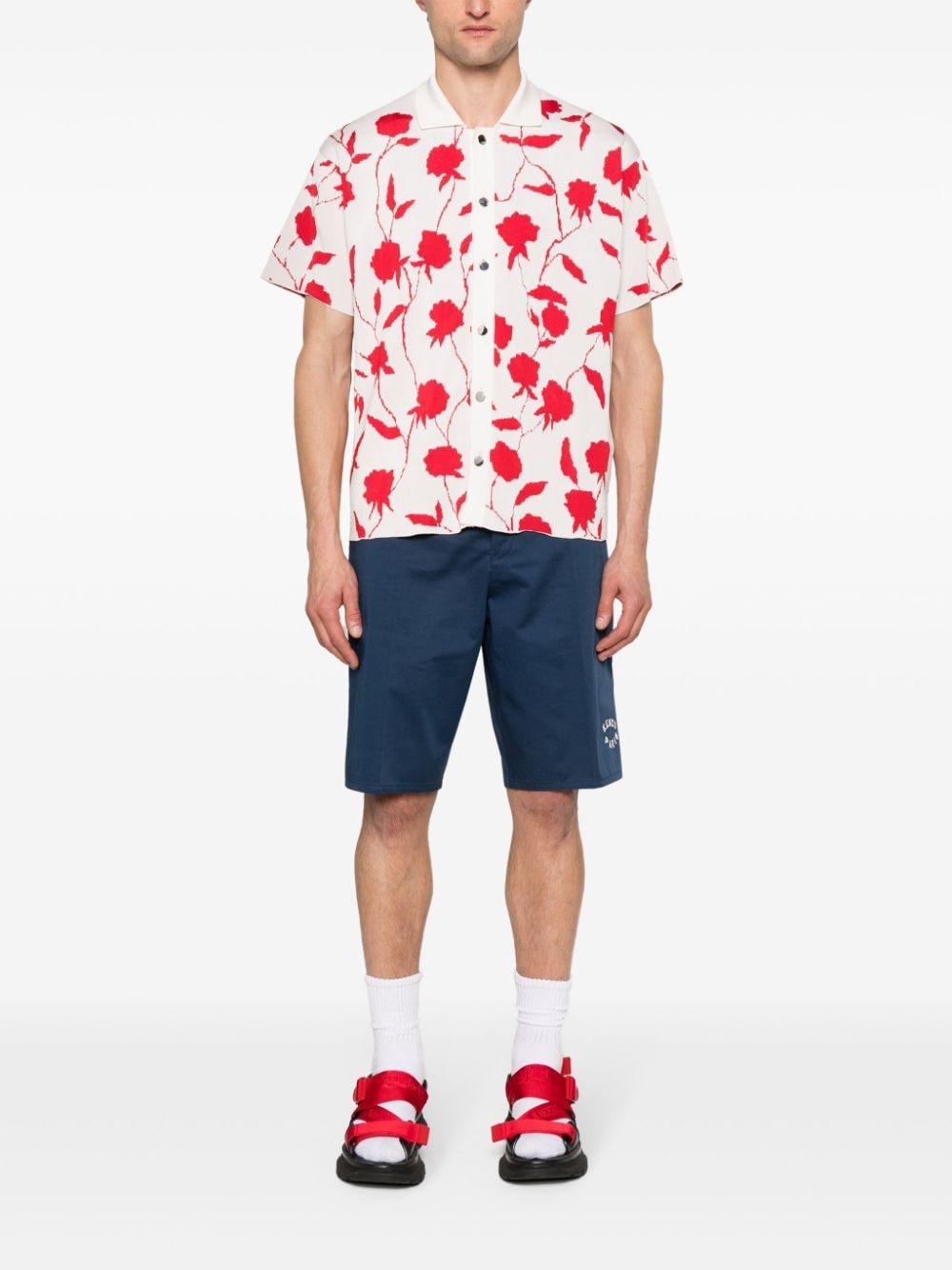 logo-embroidered bermuda shorts - 2