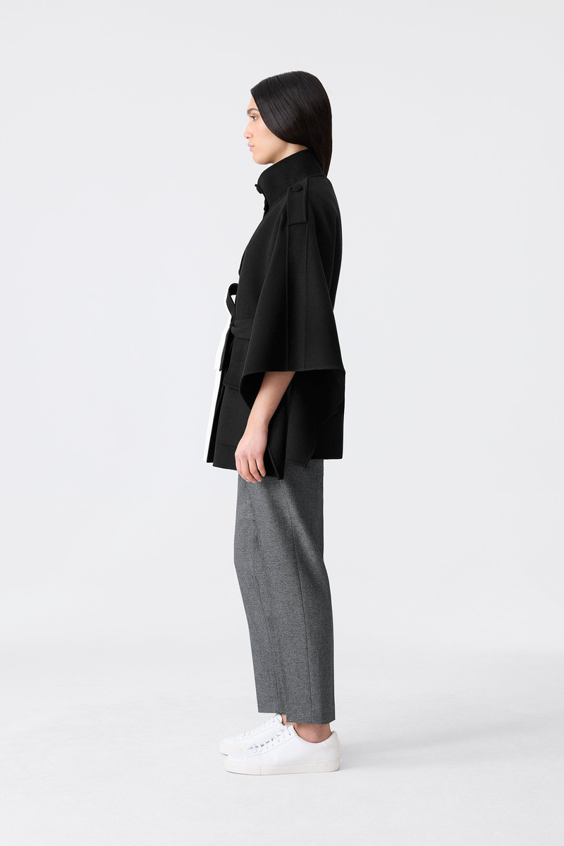 HENRIETTA Double-Face Wool Cape Jacket 4