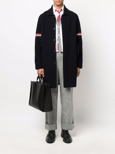 Thom Browne Milano RWB striped car coat outlook