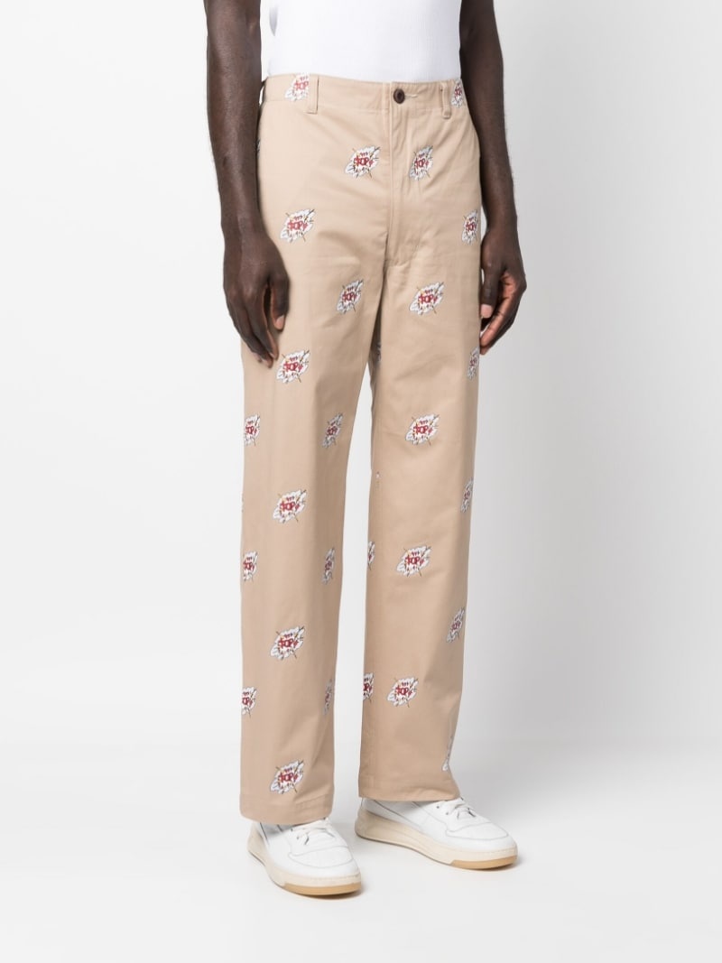 X Roy Lichtenstein cotton chino trousers - 3