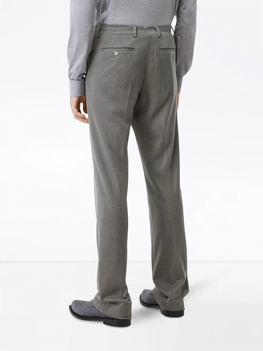 straight-leg tailored trousers - 4