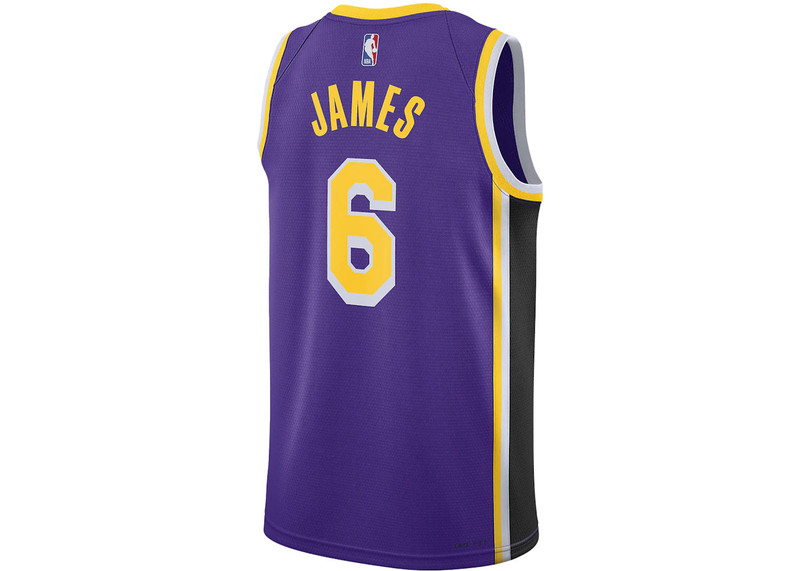 Nike Nike LA Lakers Lebron James Jersey Purple outlook