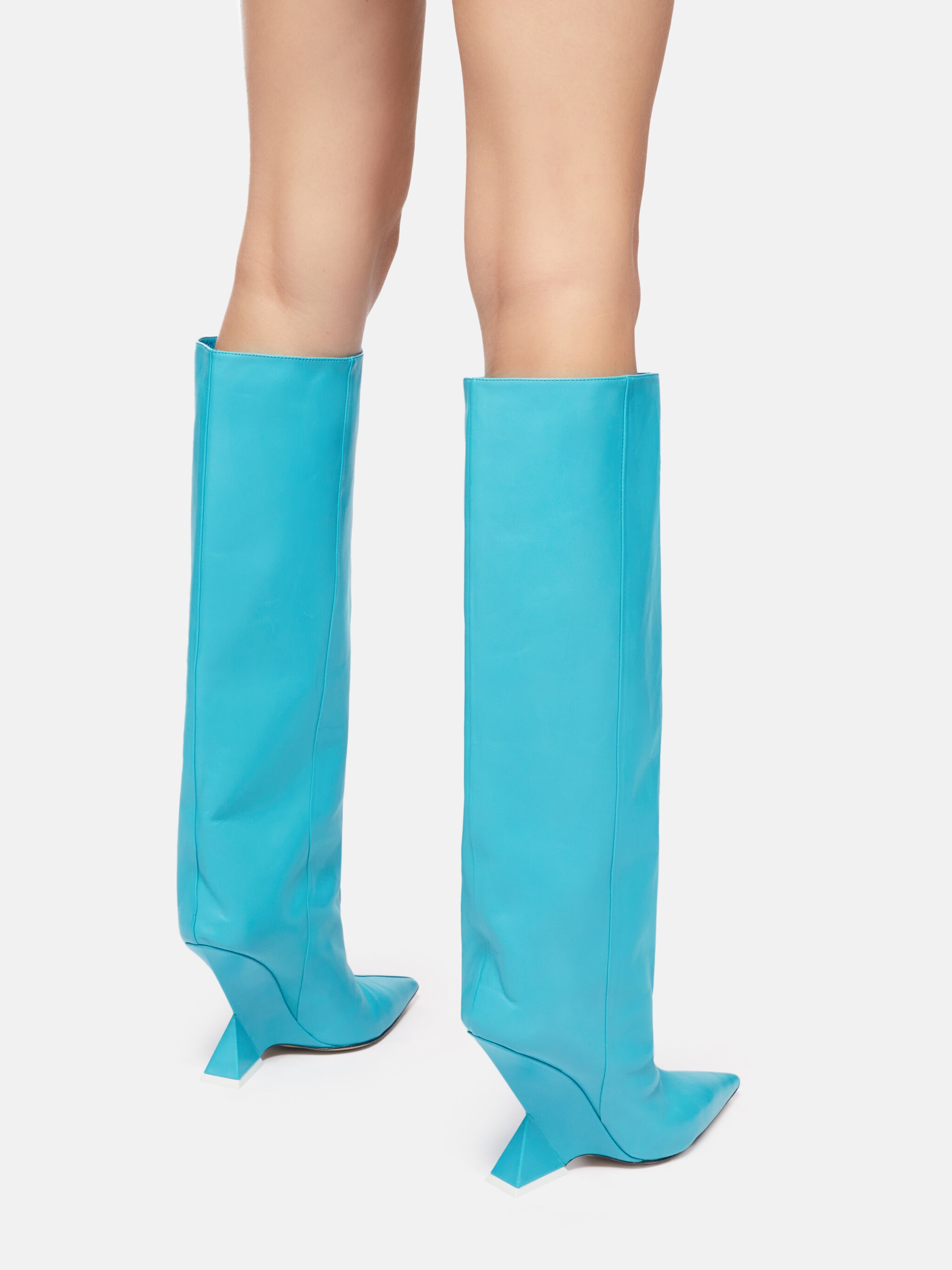 ''CHEOPE'' TURQUOISE TUBE BOOT - 3