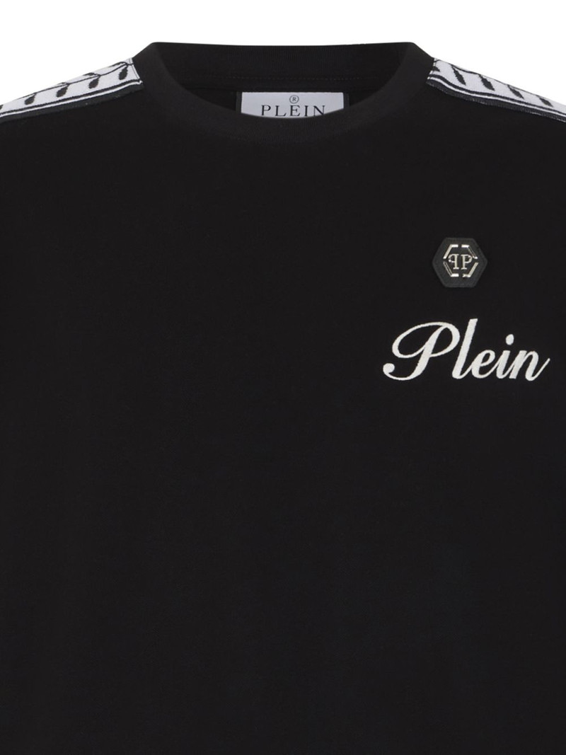 PHILIPP PLEIN crew-neck tape T-shirt outlook