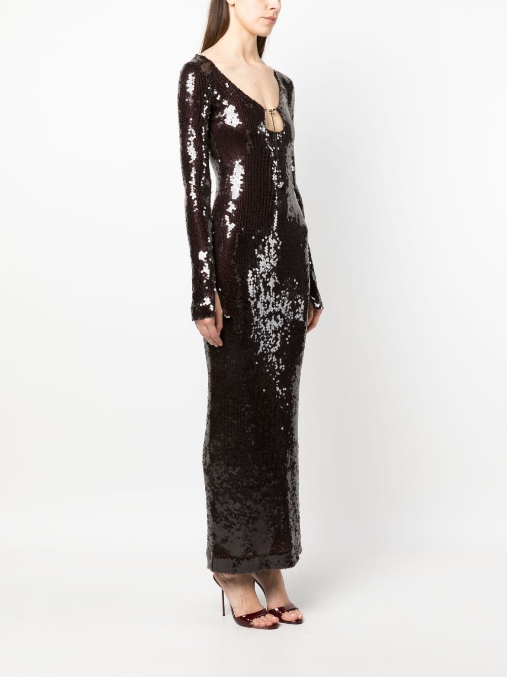 Solaria sequin-embellished maxi dress - 3