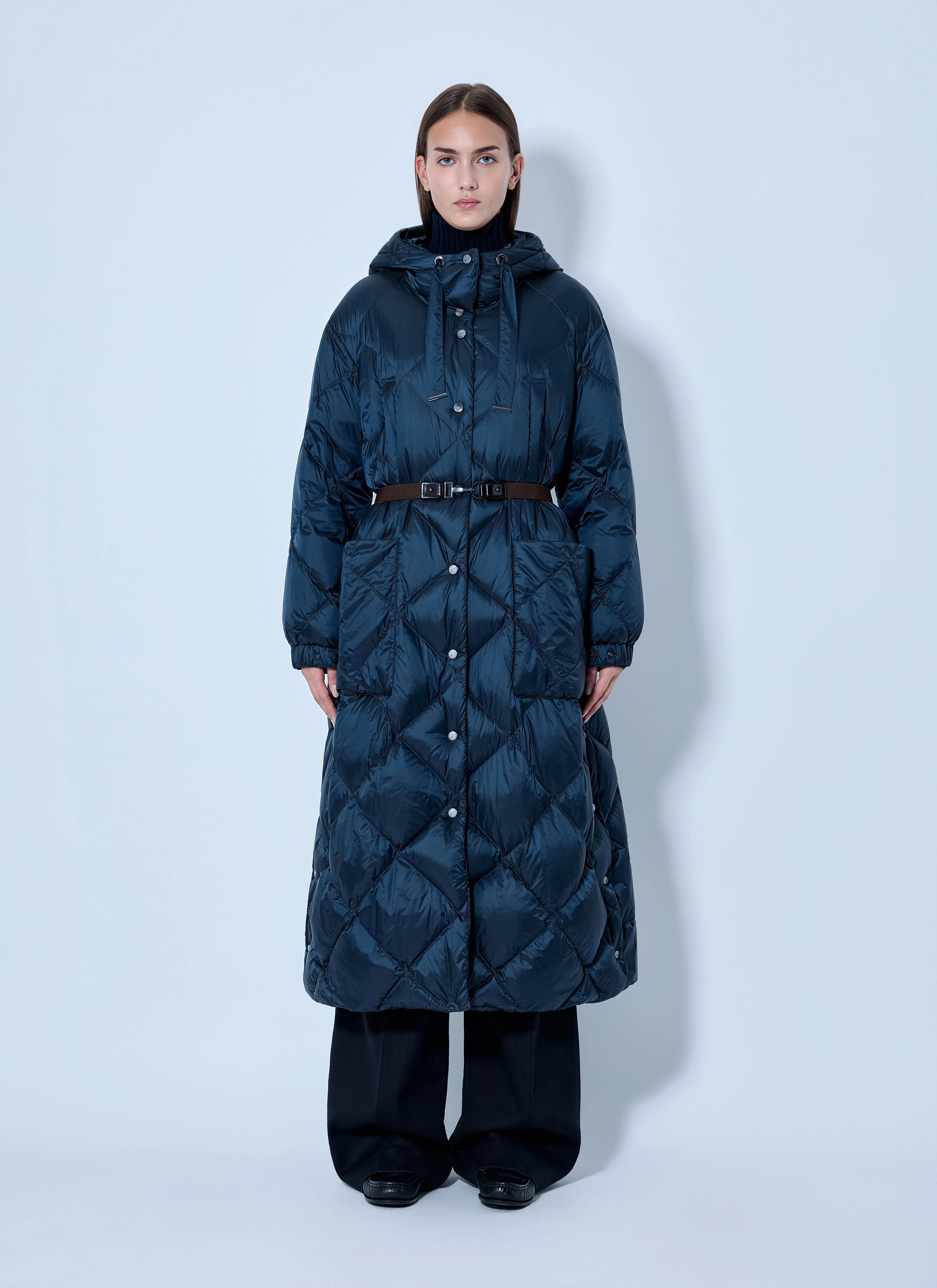 Quilted Hooded Puffer Coat - 1