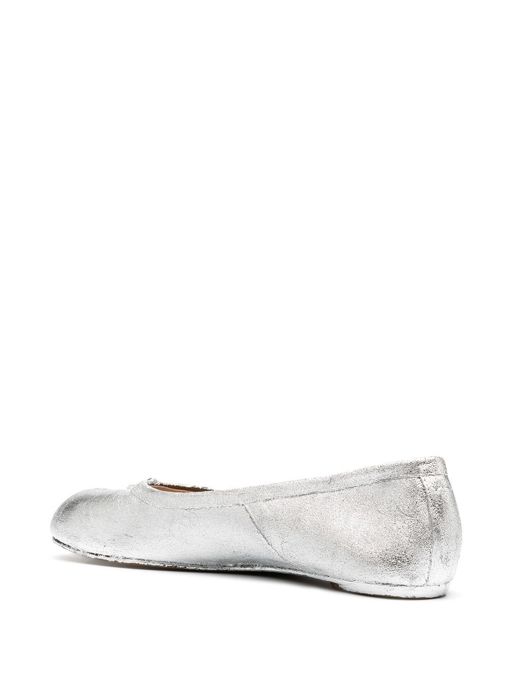 metallic tabi ballet shoes - 3