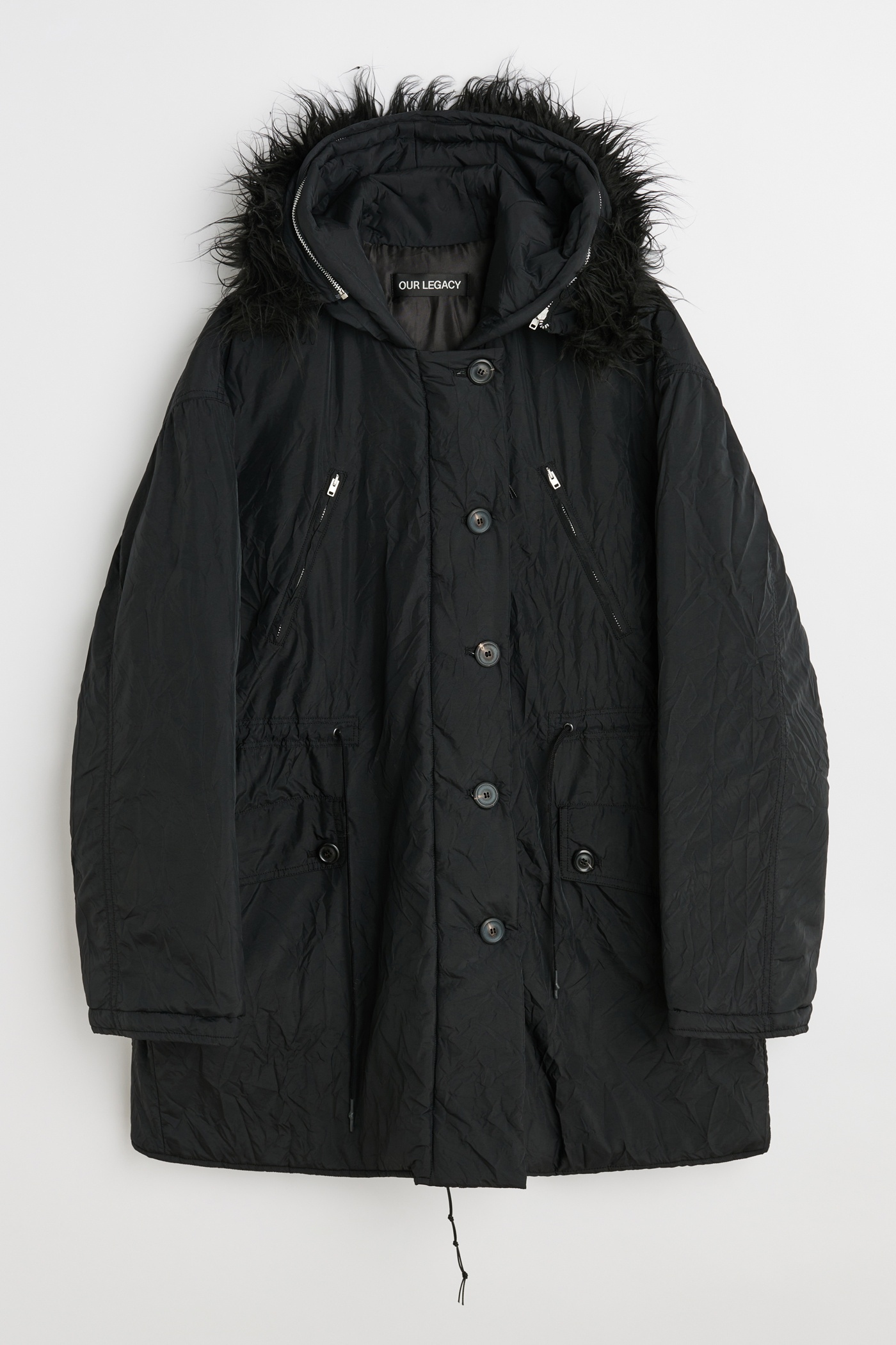 Subtle Parka Shining Black Crinkle Solaro - 8