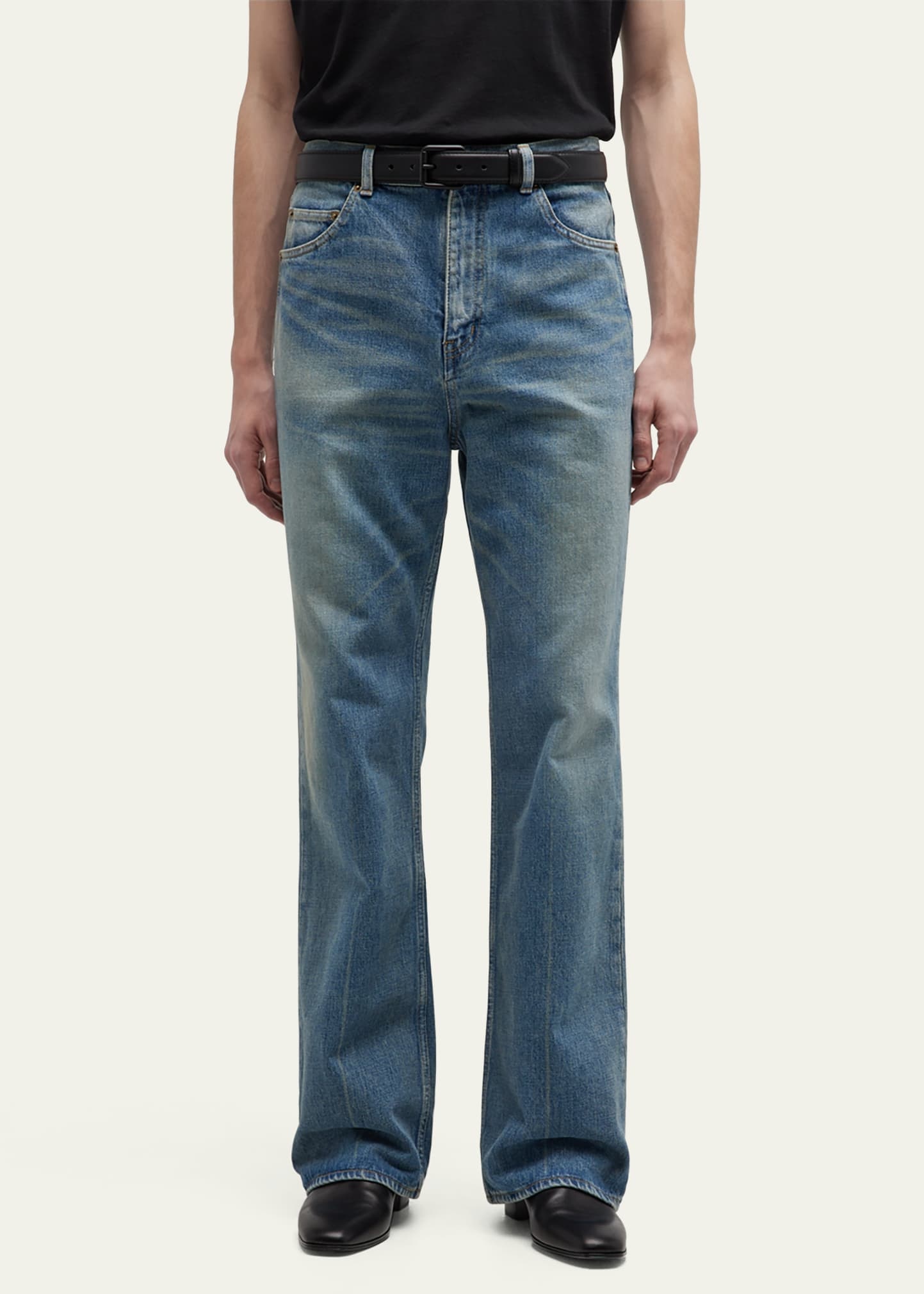 SAINT LAURENT Men's 70s Flare Denim Jeans | bergdorfgoodman