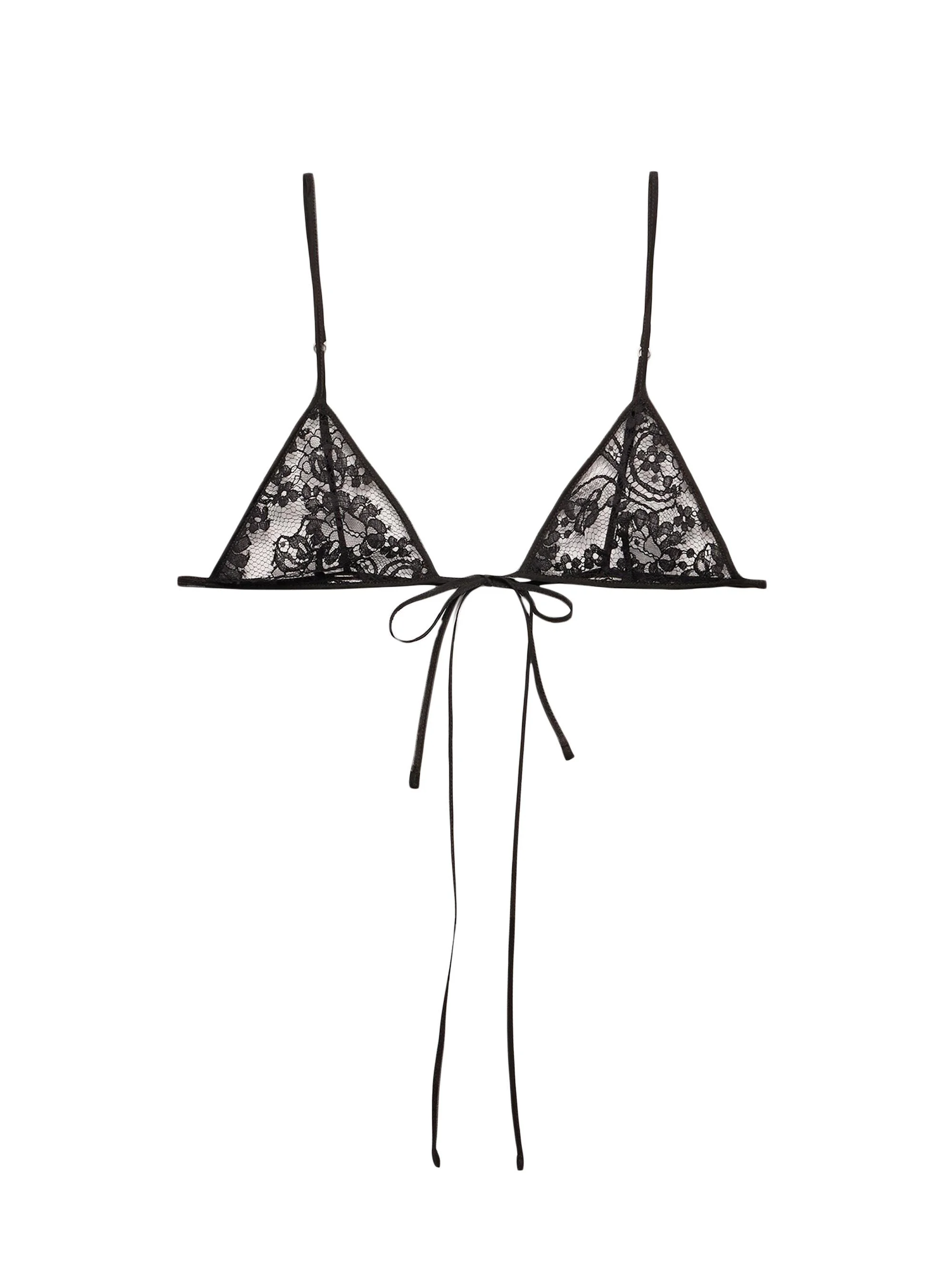 Women's Lace Bra - Black - 1