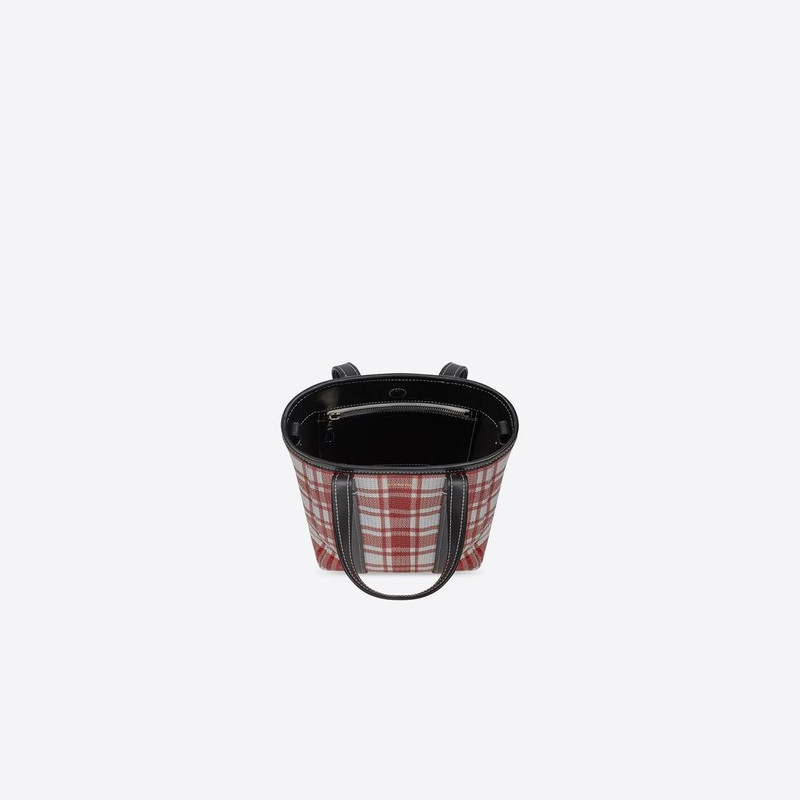 Women's Barbes Small North-south Shopper Bag Check Printed in Red 5
