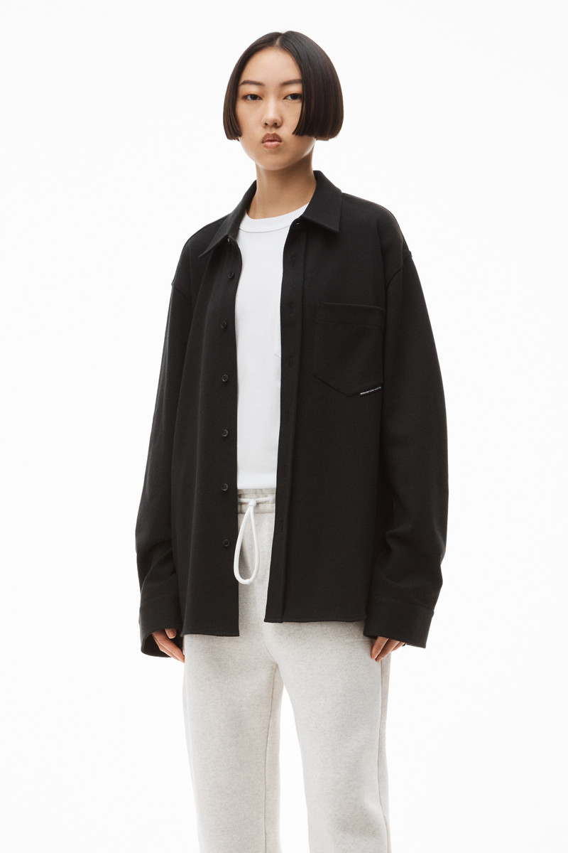 OVERSIZED SHIRT IN COMPACT JERSEY 2