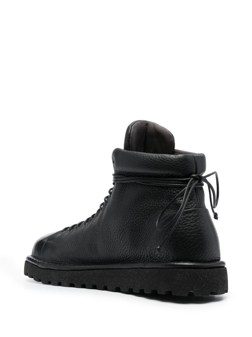 textured-finish round-toe boots - 3