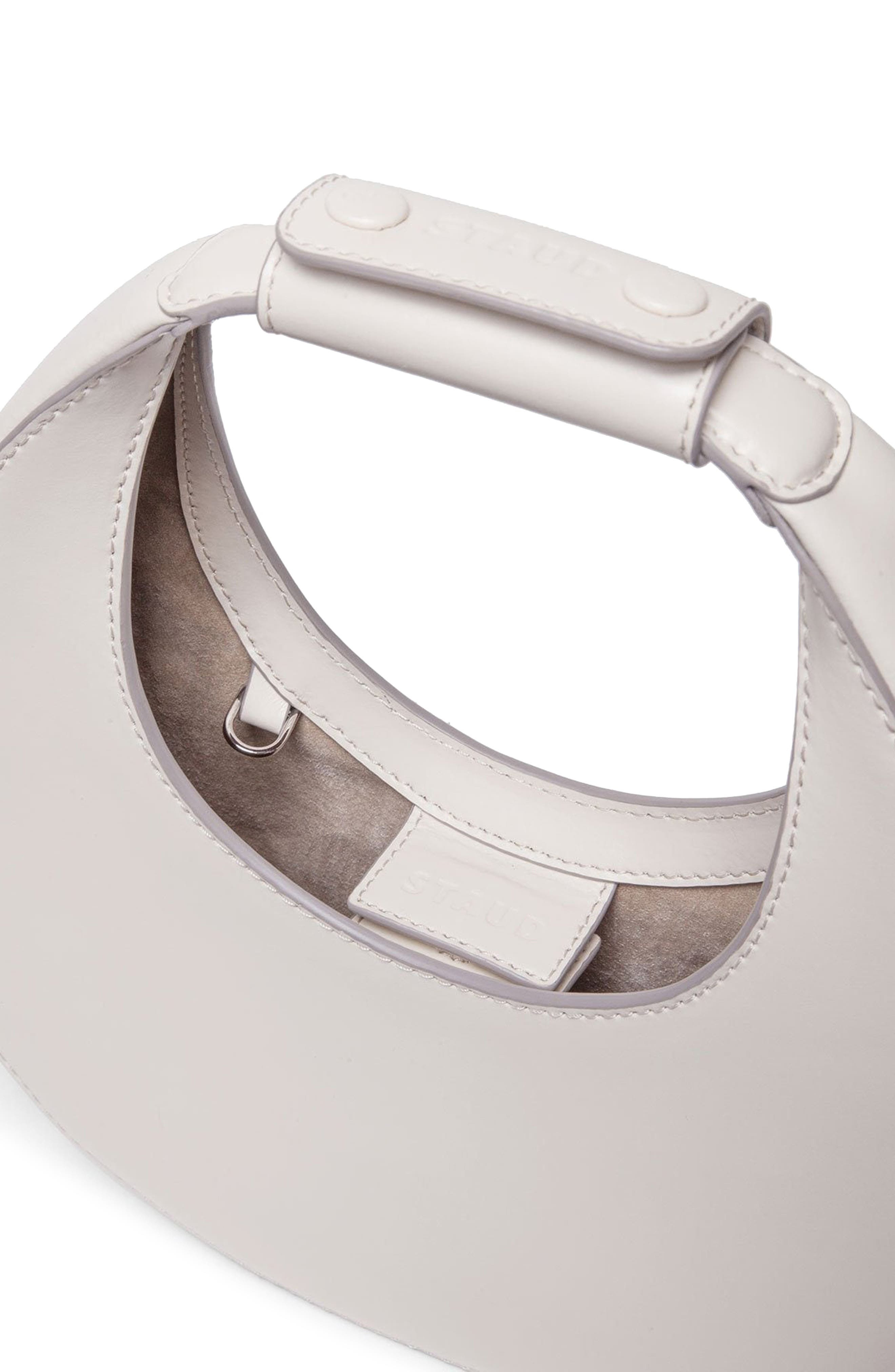 STAUD Mini Moon Leather Bag in Cream at Nordstrom - 3