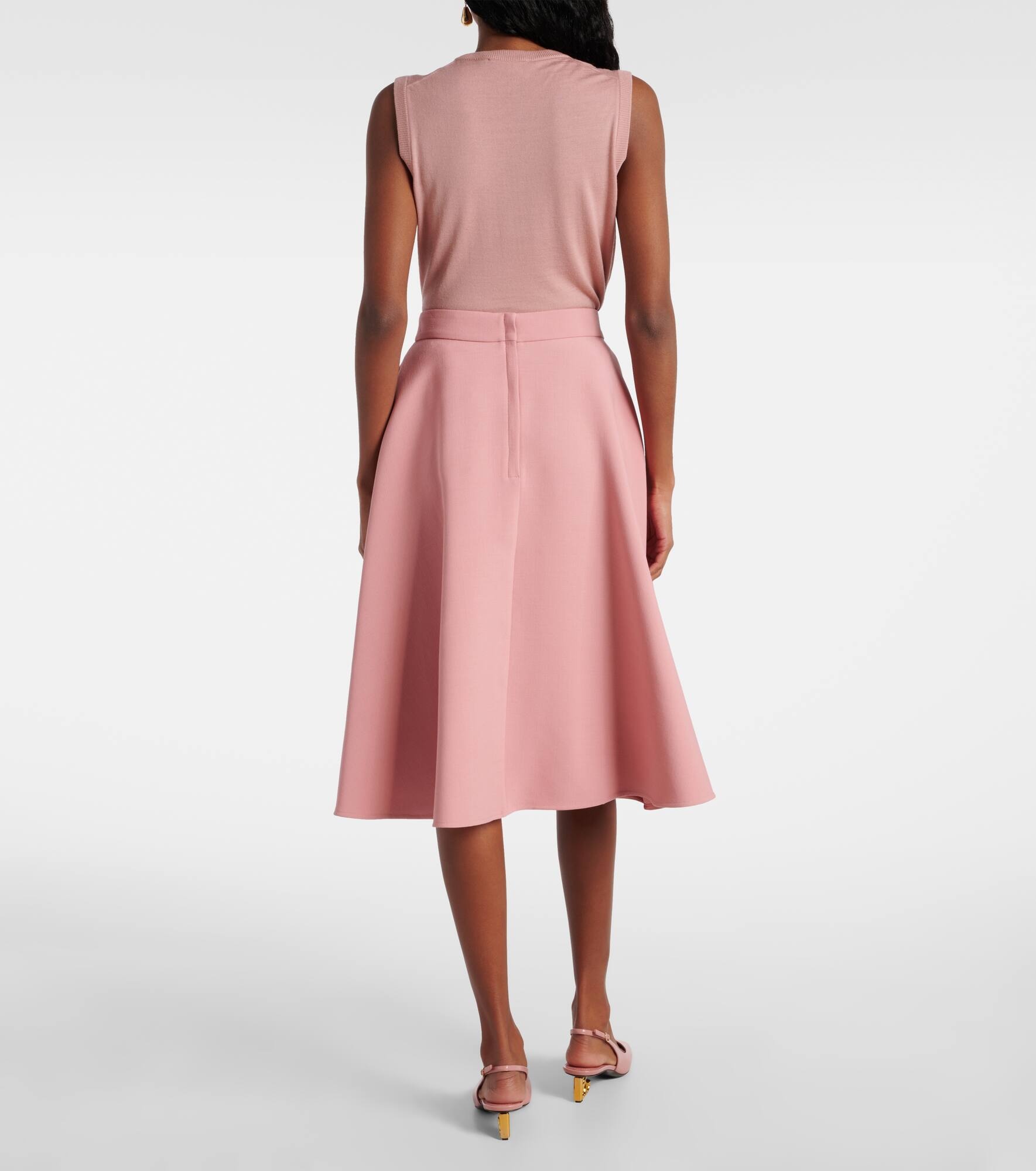Virgin wool midi skirt - 3