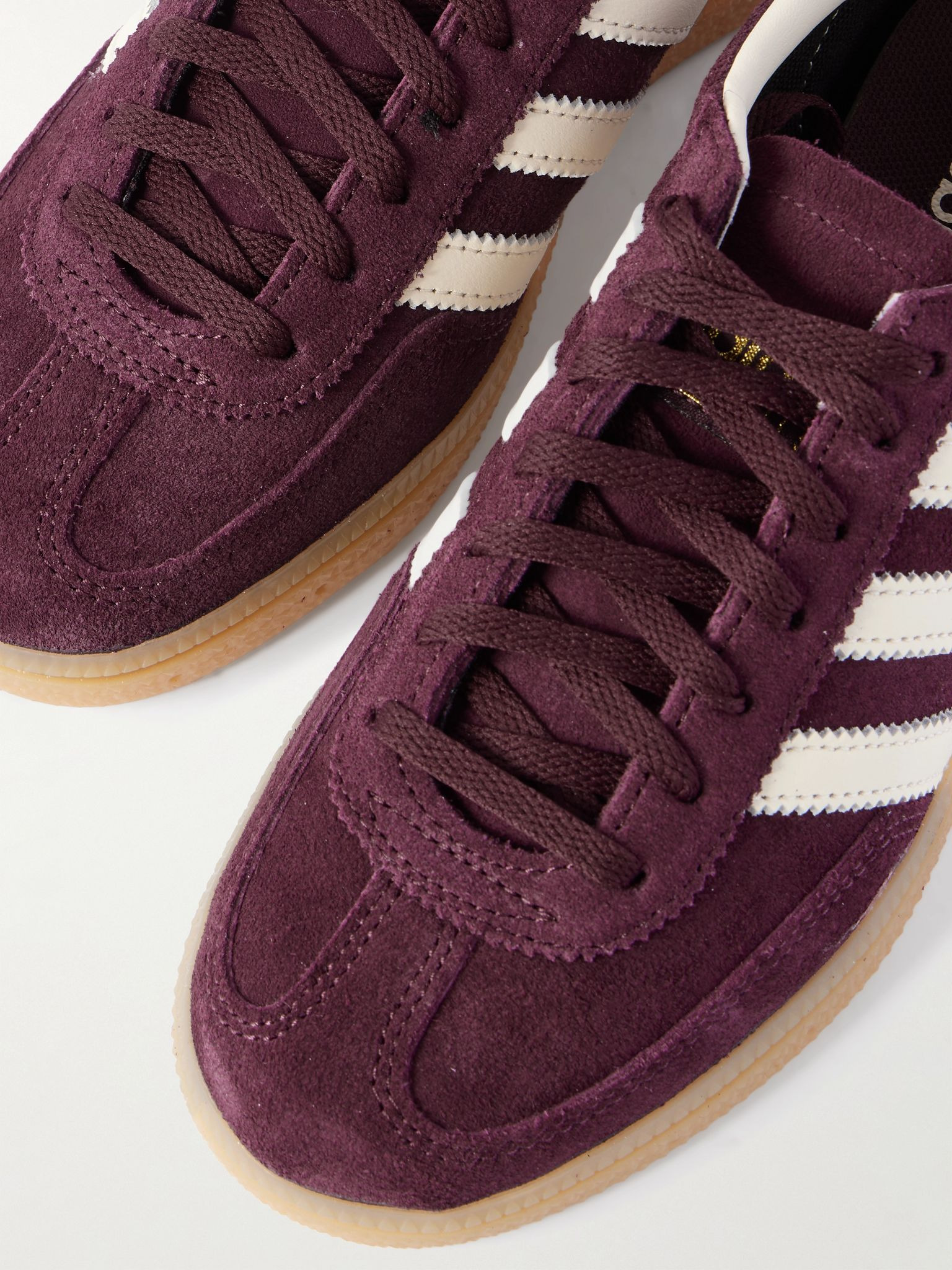 Handball Spezial leather-trimmed suede sneakers Burgundy - 4