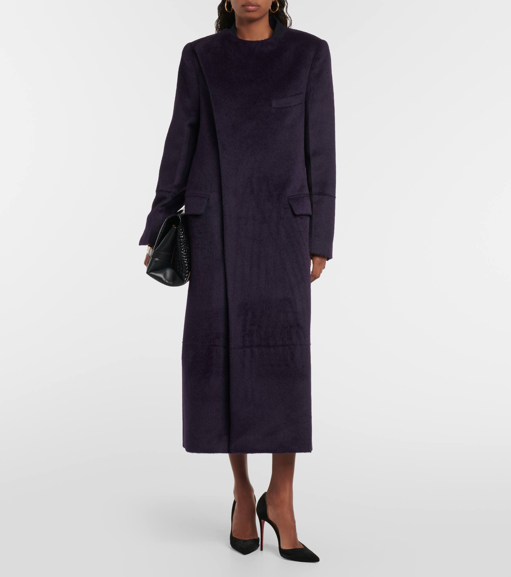 Alpaca wool-blend overcoat - 7