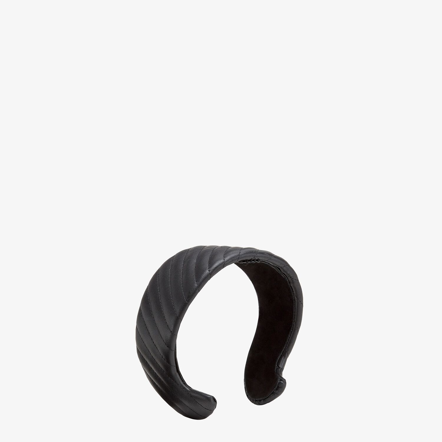 Black leather headband - 1