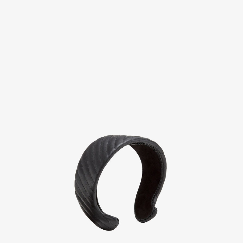 Black leather headband 1