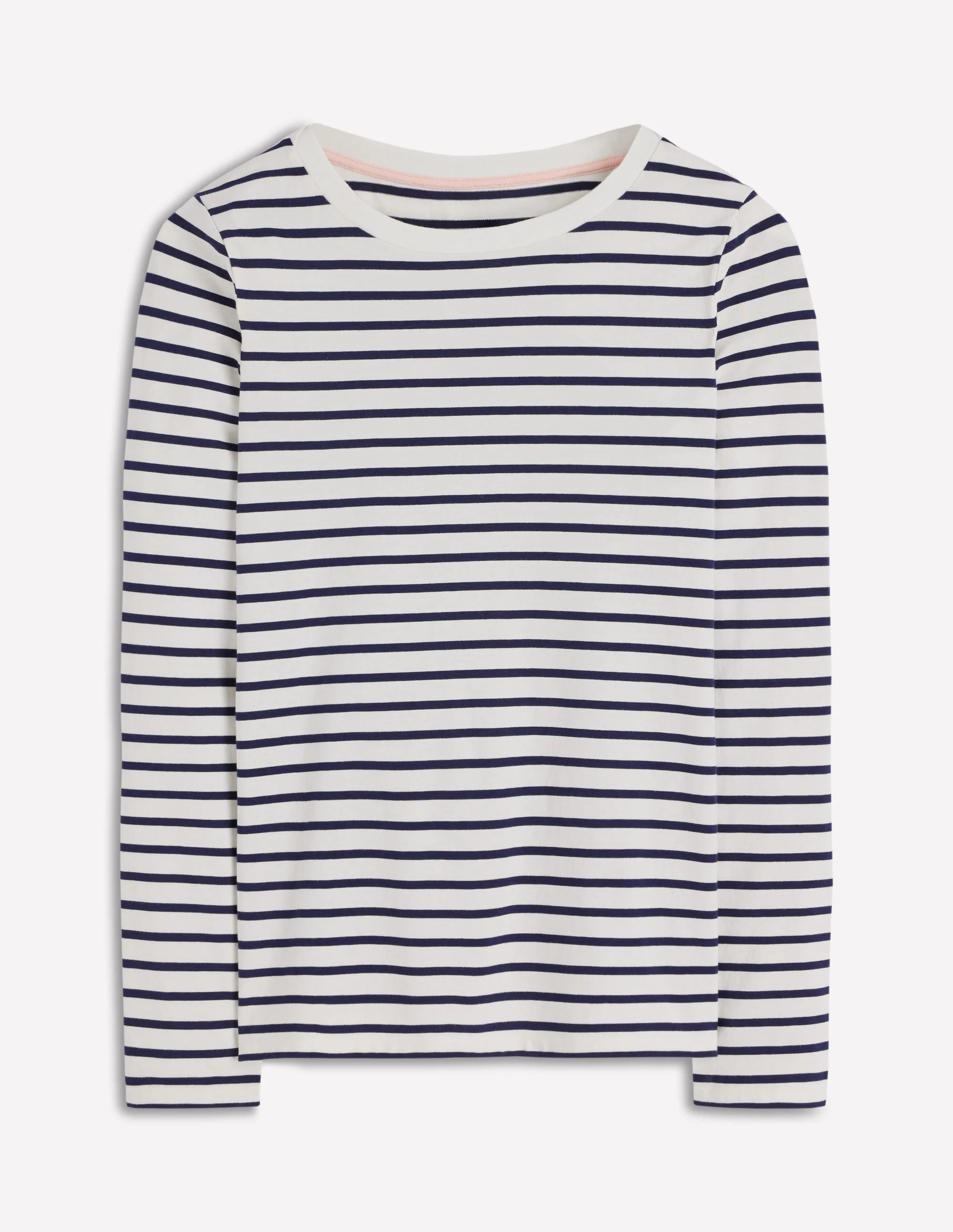 Olivia Long Sleeve Breton-Ivory, Navy - 1