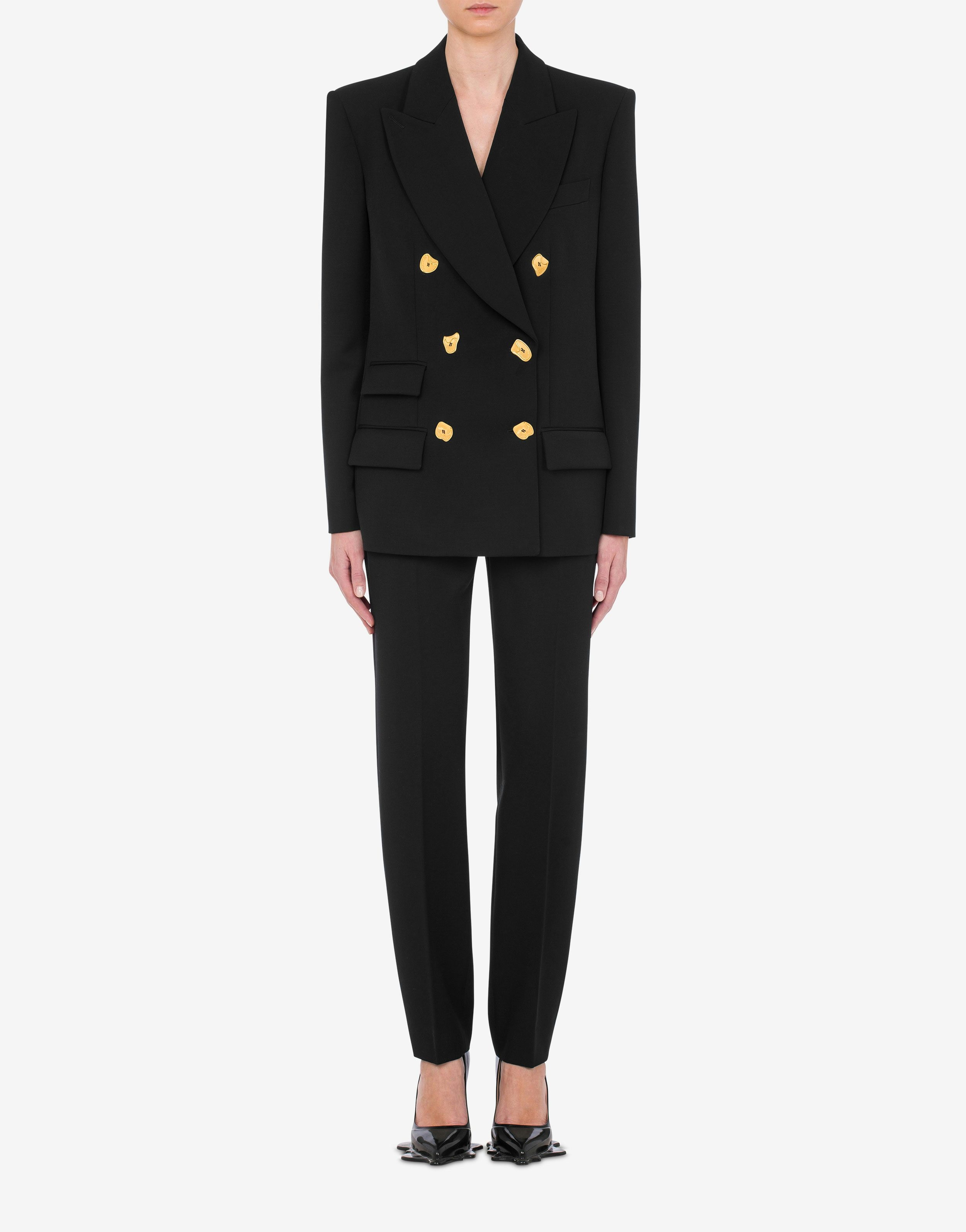 MORPHED BUTTONS WOOL GABARDINE JACKET - 2