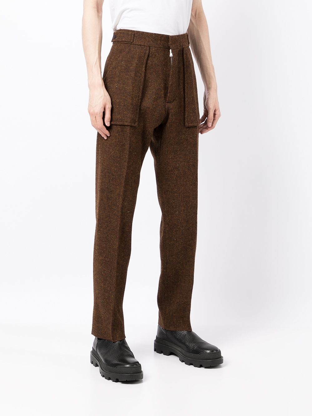 tailored-cut ankle-length trousers - 3