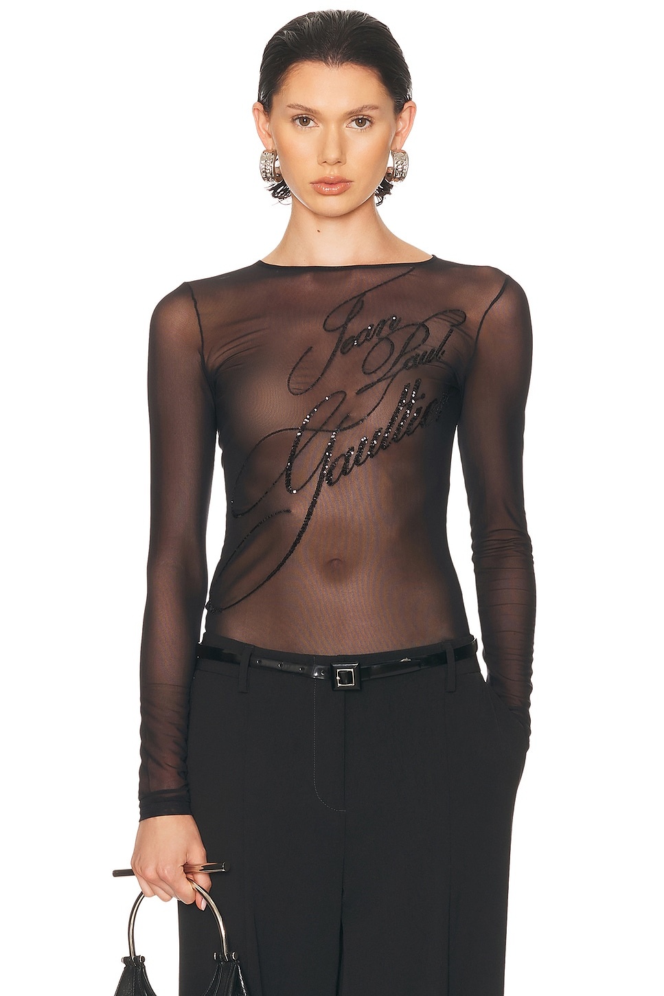 Embroidered Long Sleeve Top - 1