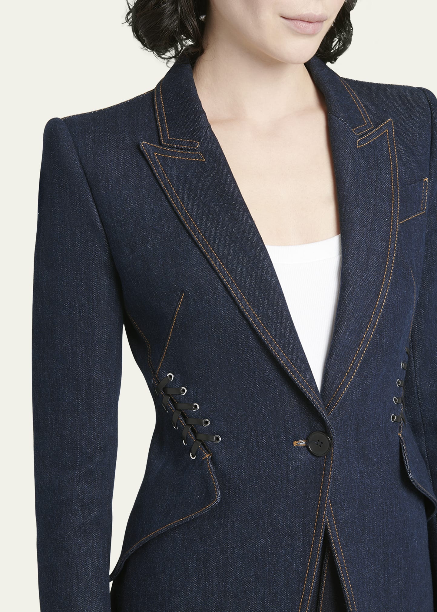 【関税・送料込み】MCQUEEN BLAZERS Alexander McQueen zip-embellished single-breasted Blazer