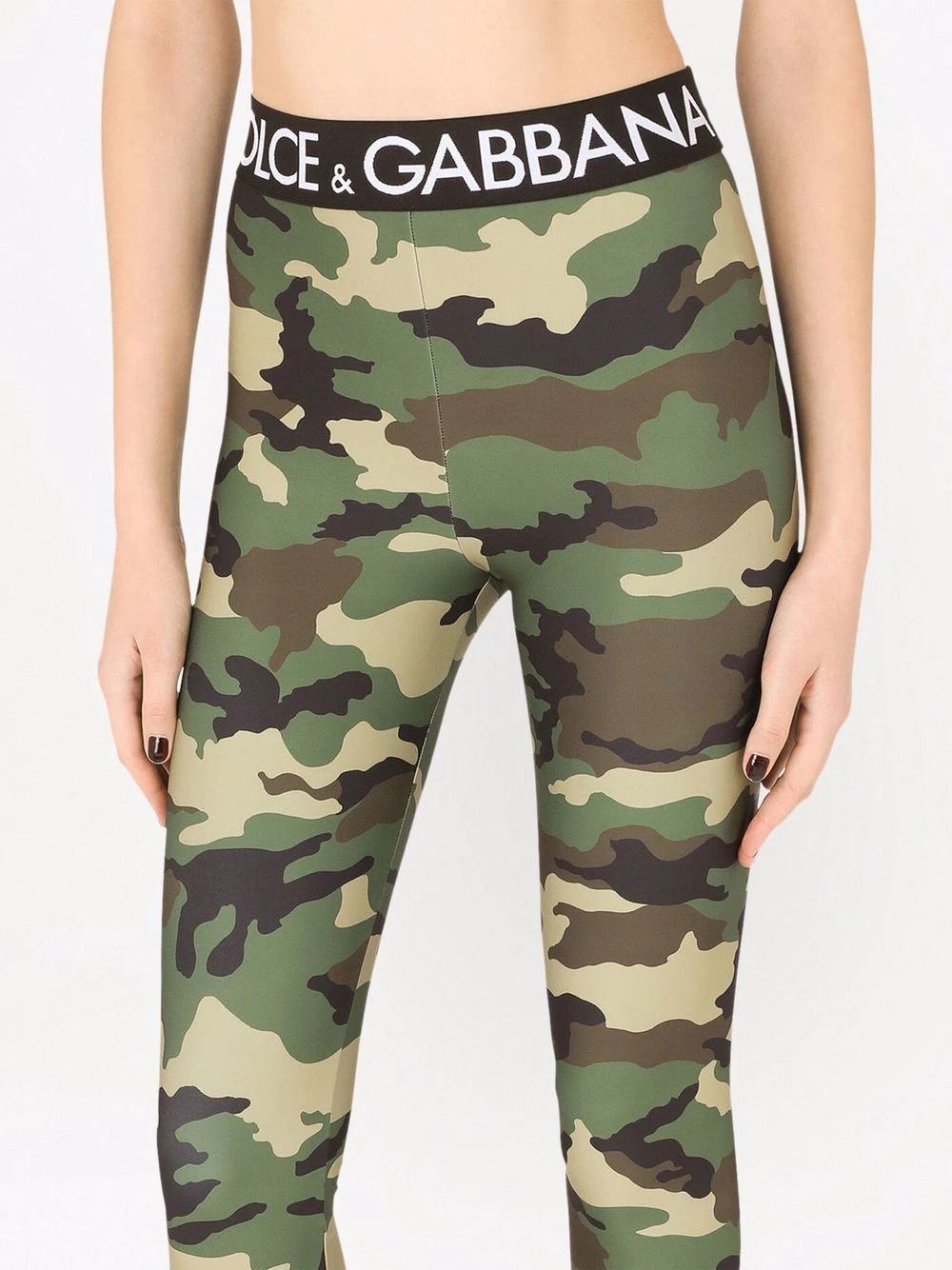 logo-waistband camouflage-print leggings - 5