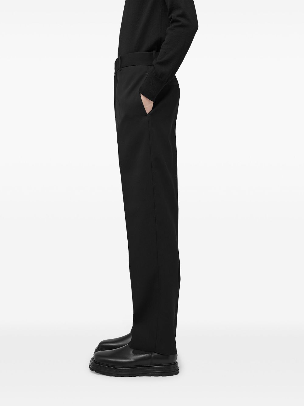 straight-leg wool trousers - 3