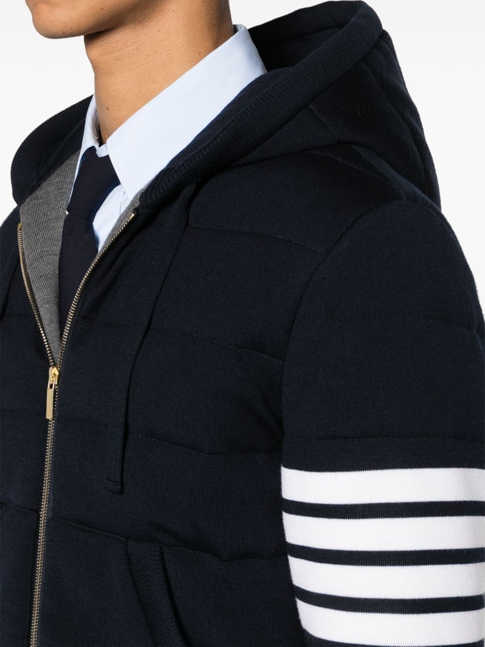 hooded virgin wool bomber jacket - 5