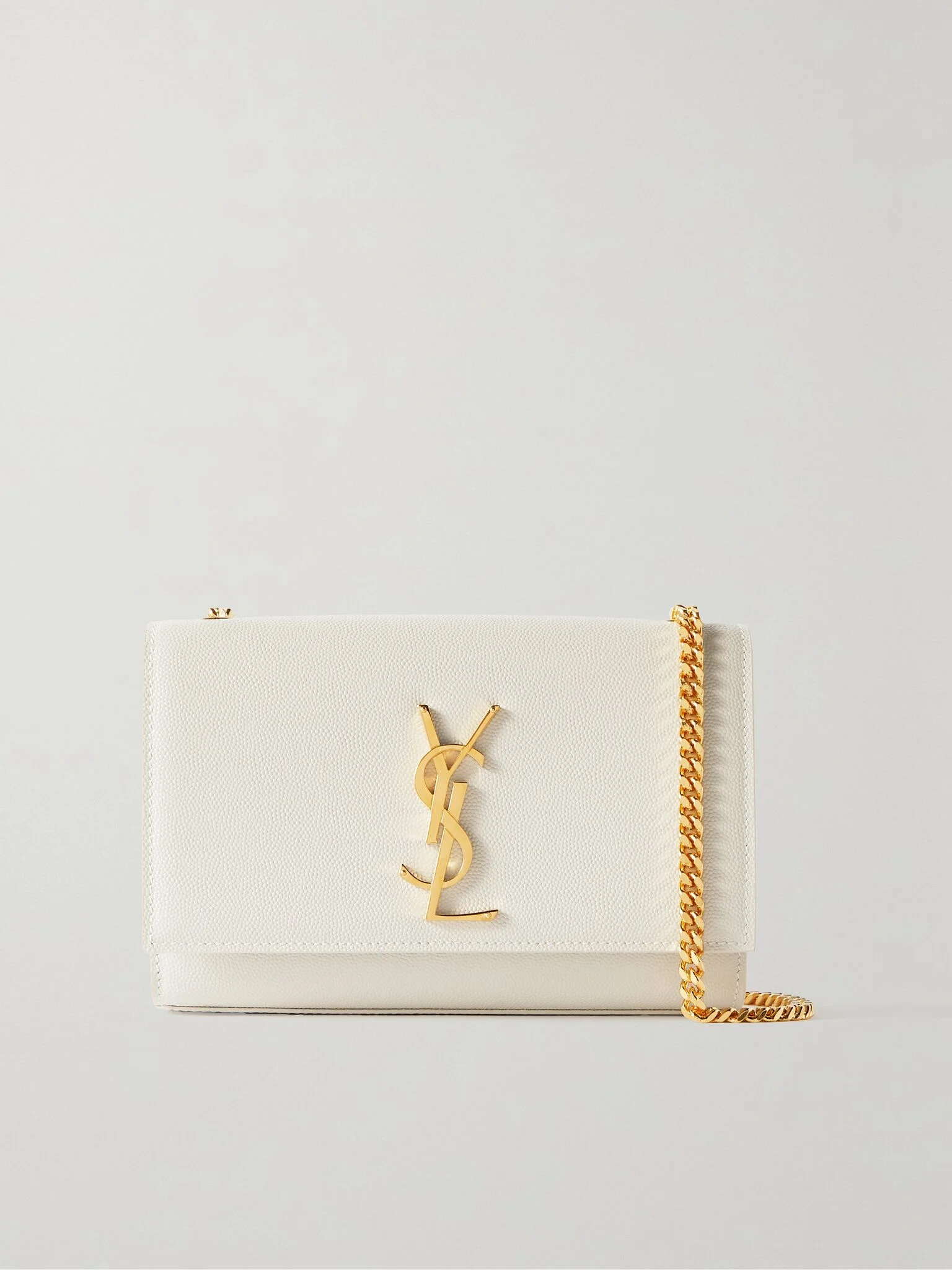 Kate small embossed-leather shoulder bag White - 1